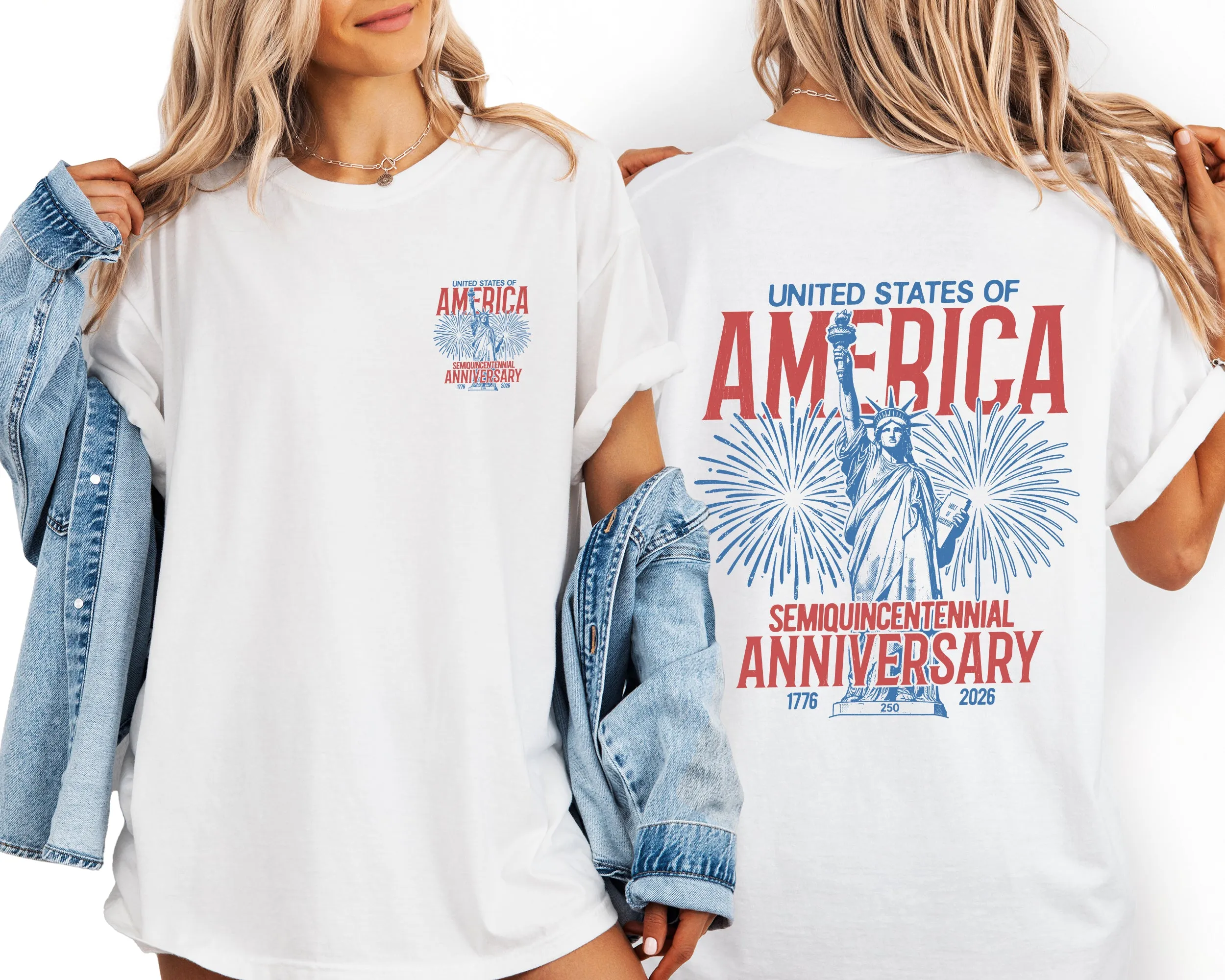 United States of America, Statue Of Liberty, Semiquincentennial, 250 Years, Patriotic, USA Comfort Colors sold by Refinery Number One product image thumbnail 5