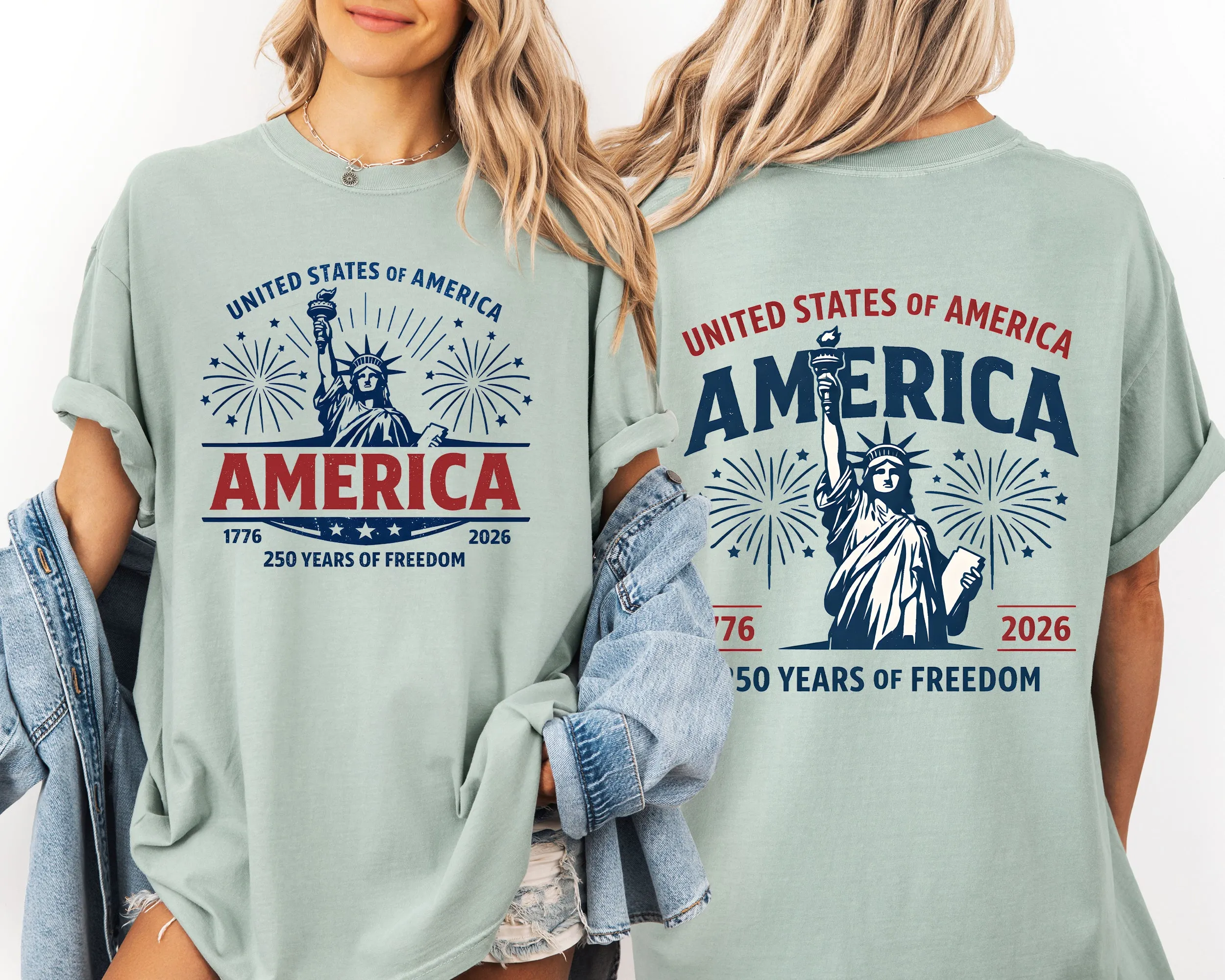 United States of America, 250 Years of Freedom, USA, Patriotic, Comfort Colors sold by Refinery Number One