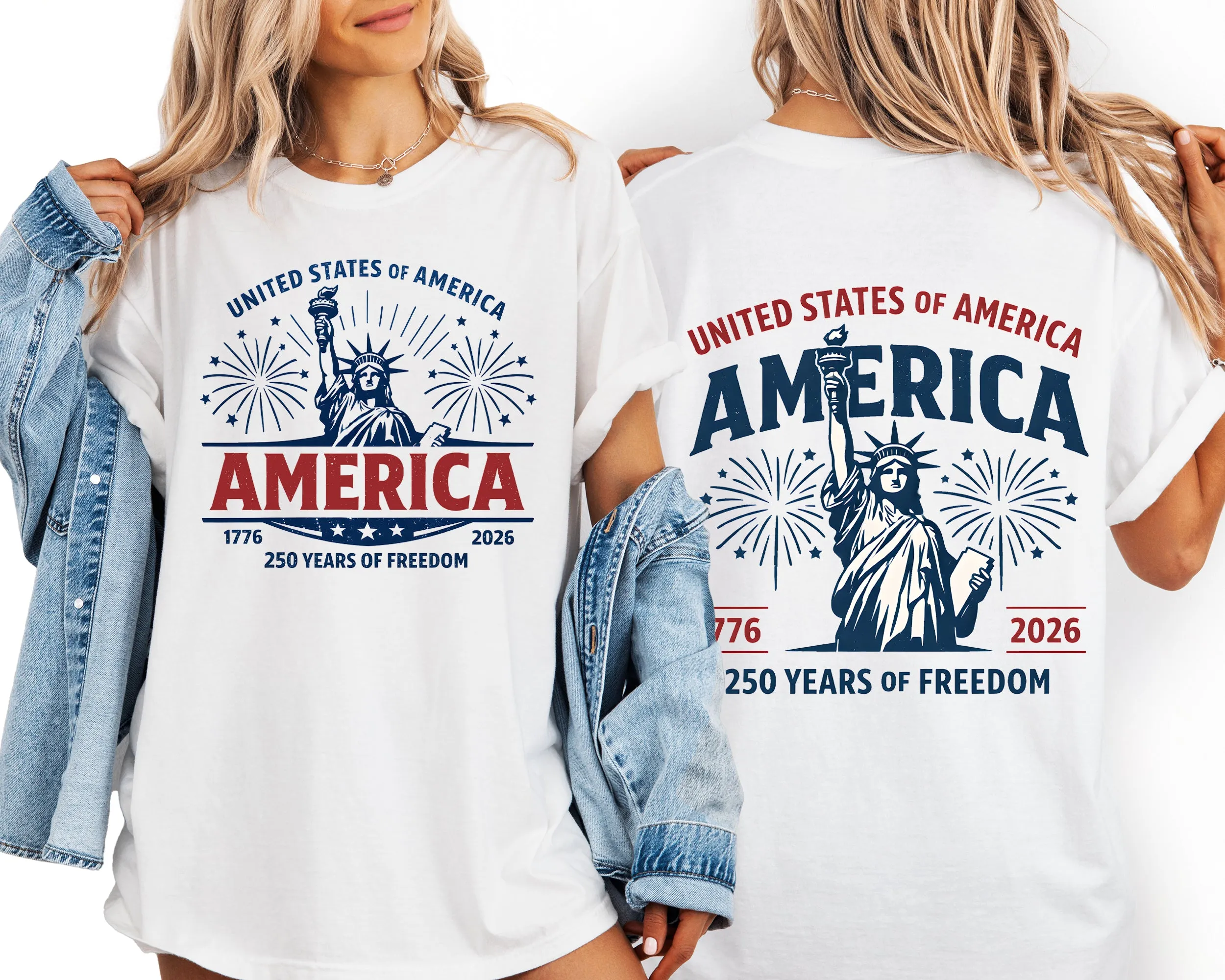 United States of America, 250 Years of Freedom, USA, Patriotic, Comfort Colors sold by Refinery Number One product image thumbnail 4