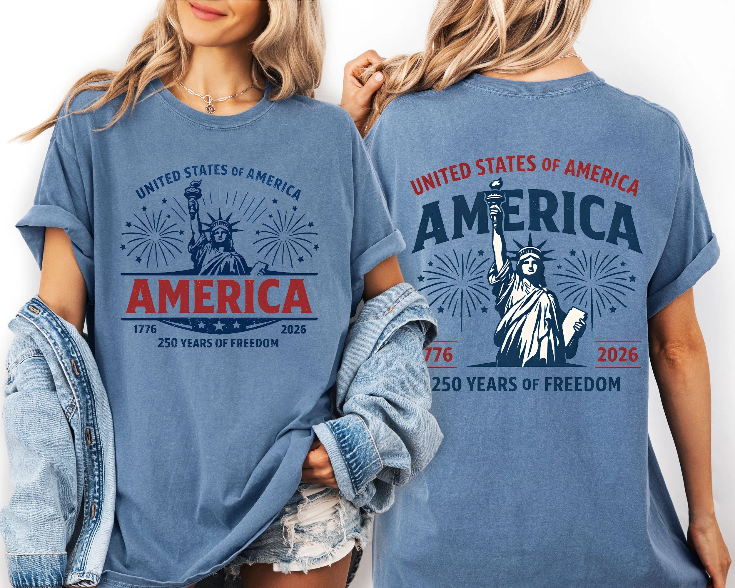 United States of America, 250 Years of Freedom, USA, Patriotic, Comfort Colors sold by Refinery Number One product image thumbnail 2