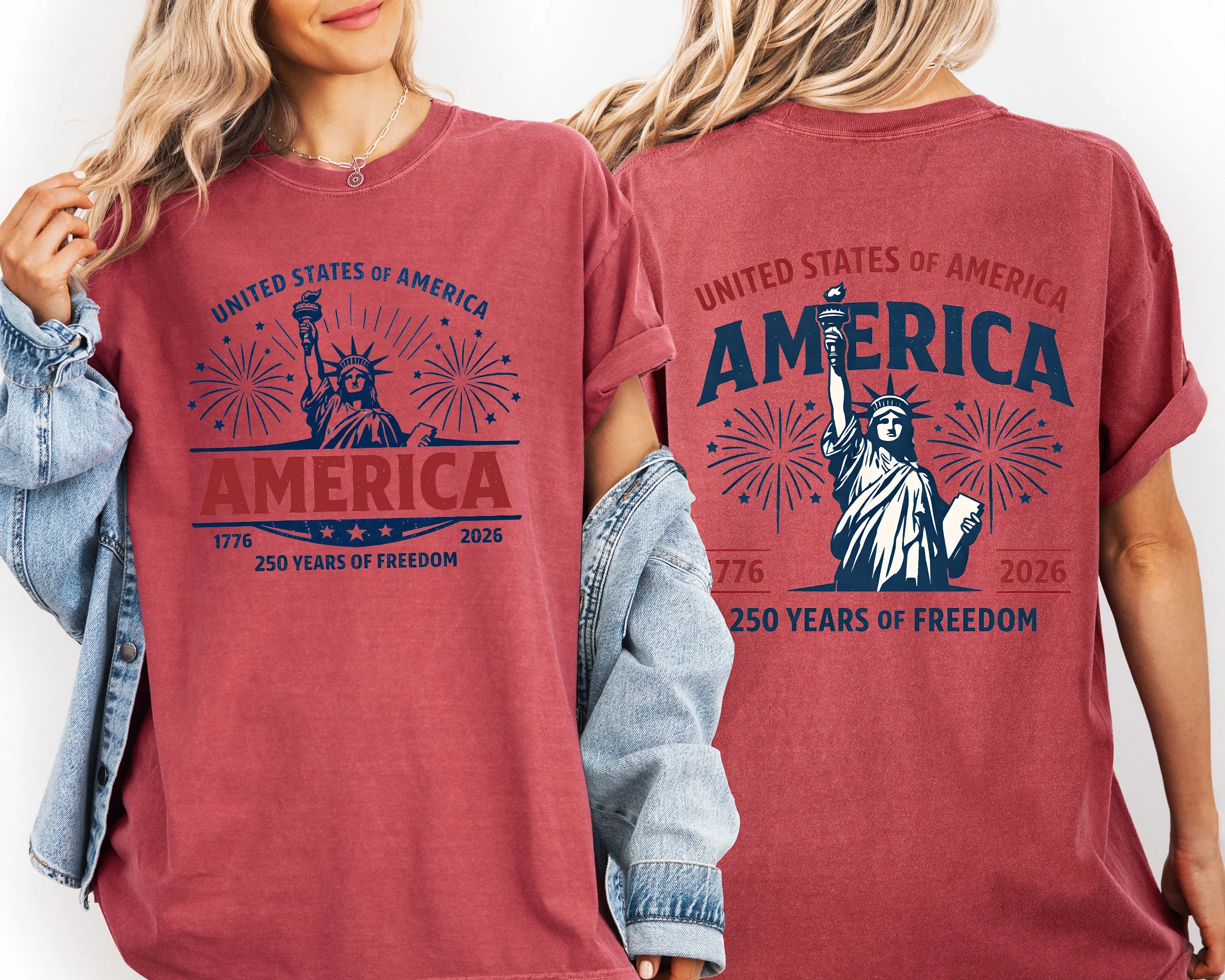 United States of America, 250 Years of Freedom, USA, Patriotic, Comfort Colors sold by Refinery Number One product image thumbnail 3