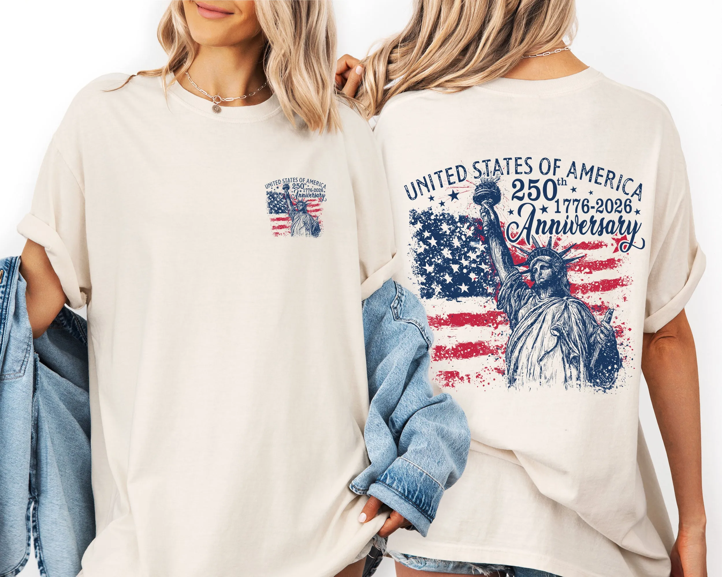 Statue of Liberty, 250 Years, 4th of July, America, Patriotic Comfort Colors T-Shirt sold by Refinery Number One product image thumbnail 5