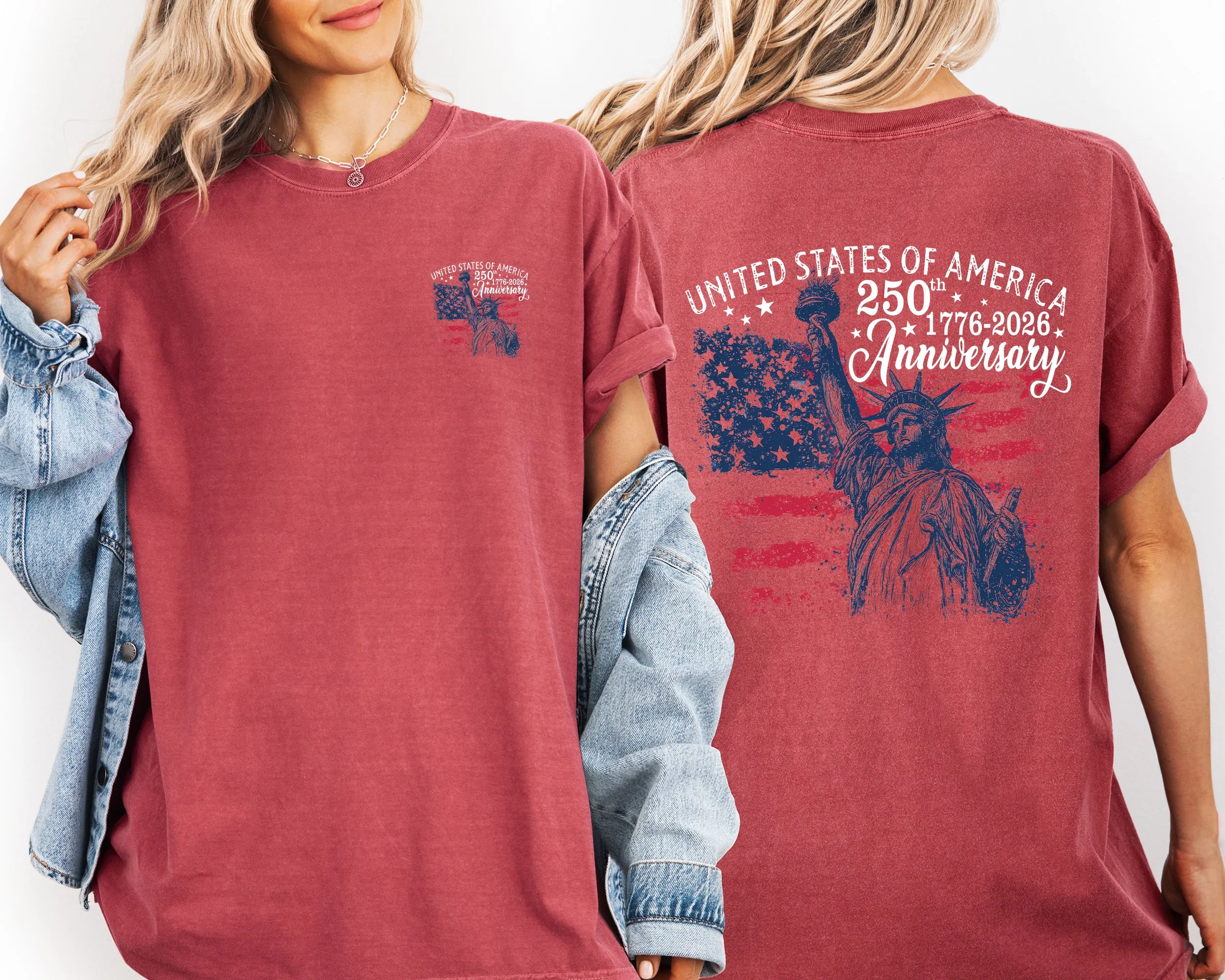 Statue of Liberty, 250 Years, 4th of July, America, Patriotic Comfort Colors T-Shirt sold by Refinery Number One product image thumbnail 4