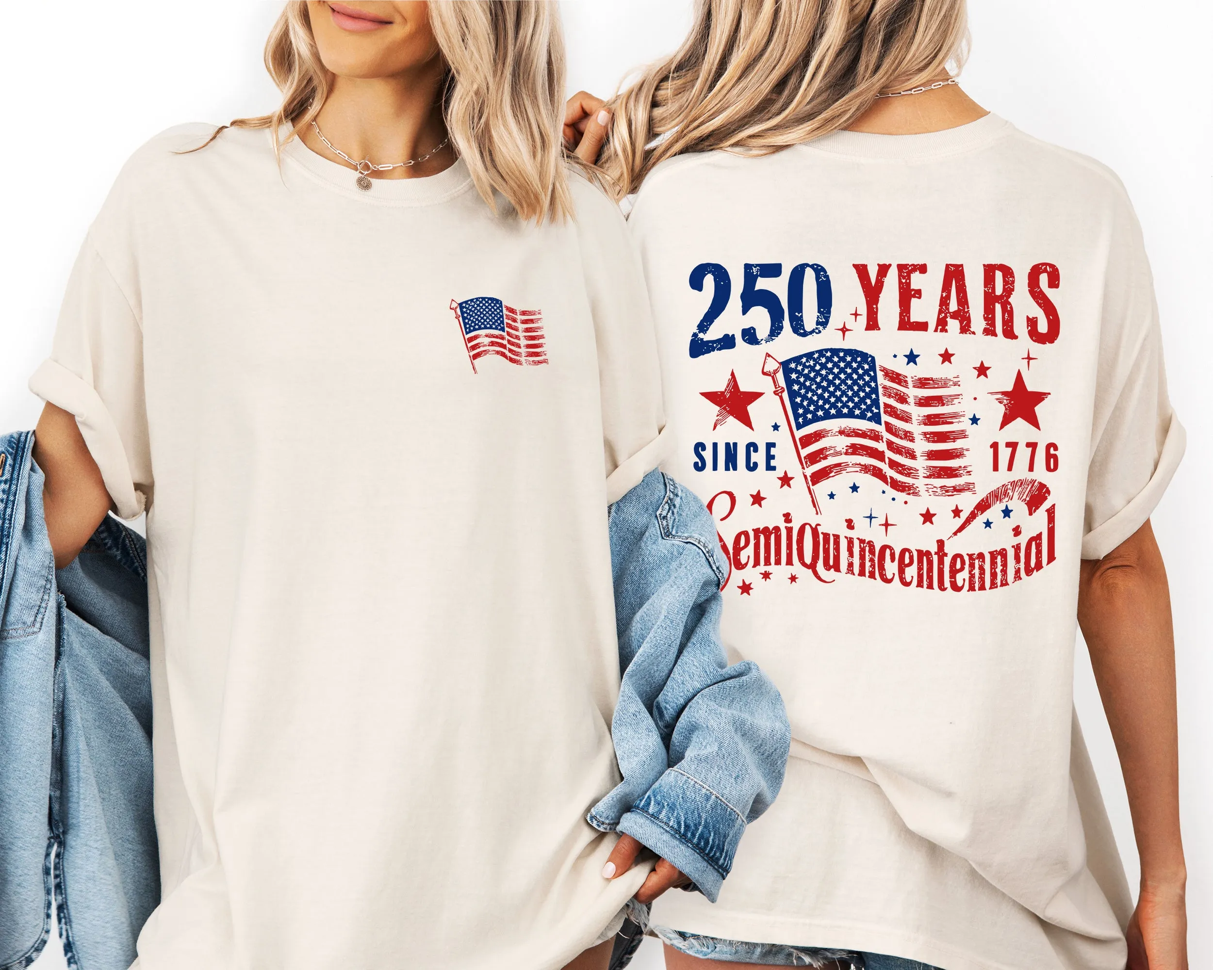 250 Years, Patriotic, America, Semiquincentennial, USA, Front and Back Comfort Colors T-Shirt sold by Refinery Number One product image thumbnail 3