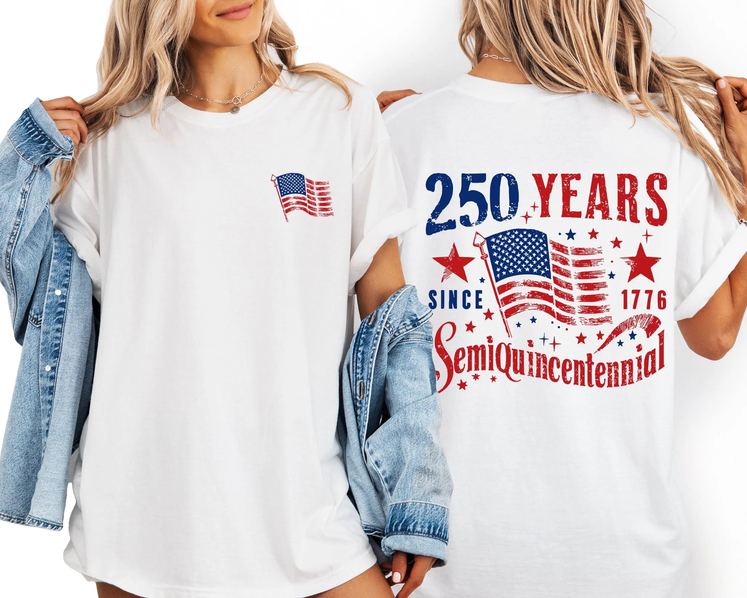 250 Years, Patriotic, America, Semiquincentennial, USA, Front and Back Comfort Colors T-Shirt sold by Refinery Number One product image thumbnail 5