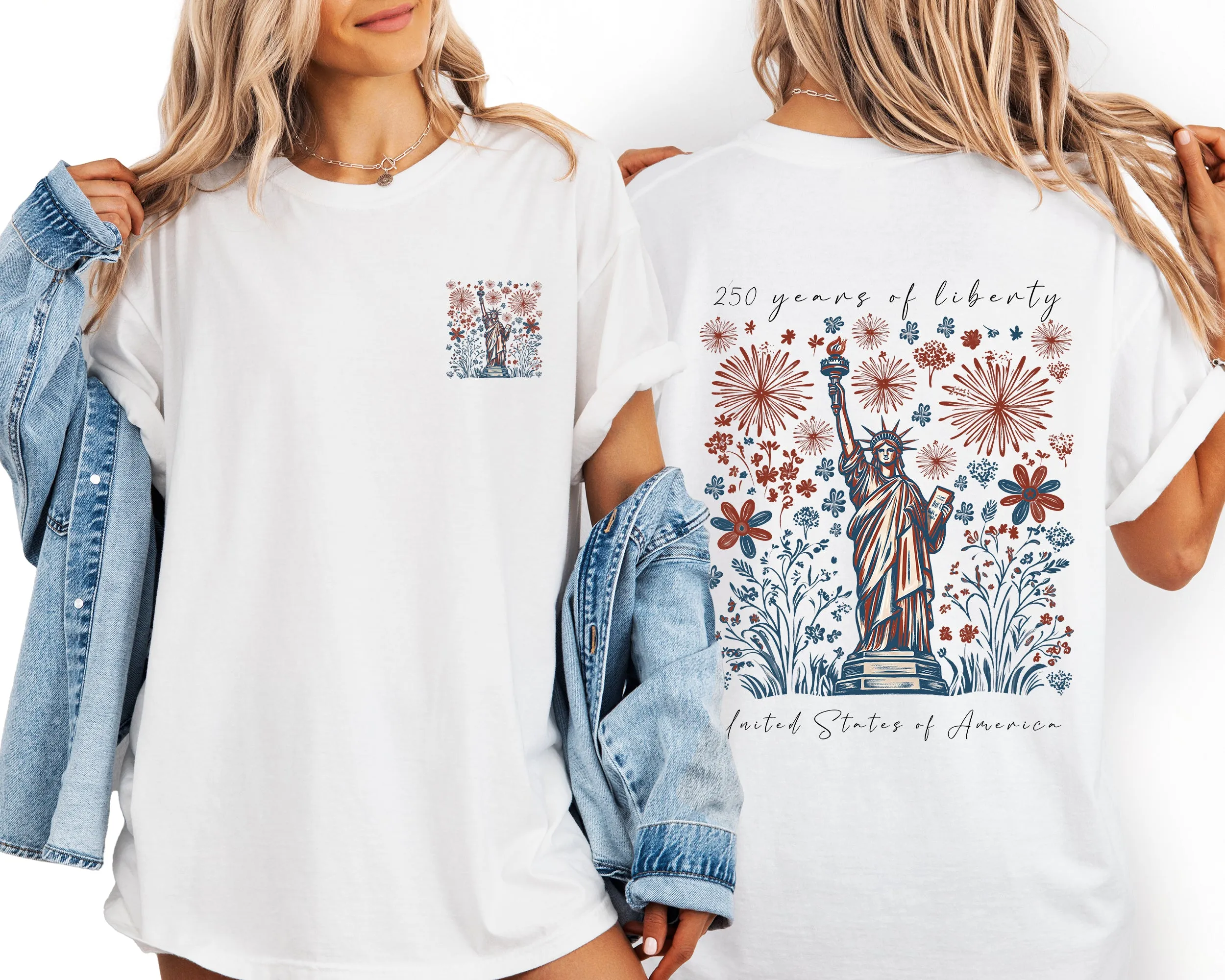 250 Years Of Liberty, Statue of Liberty, USA, Patriotic, America Pocket Comfort Colors T-Shirt sold by Refinery Number One product image thumbnail 2