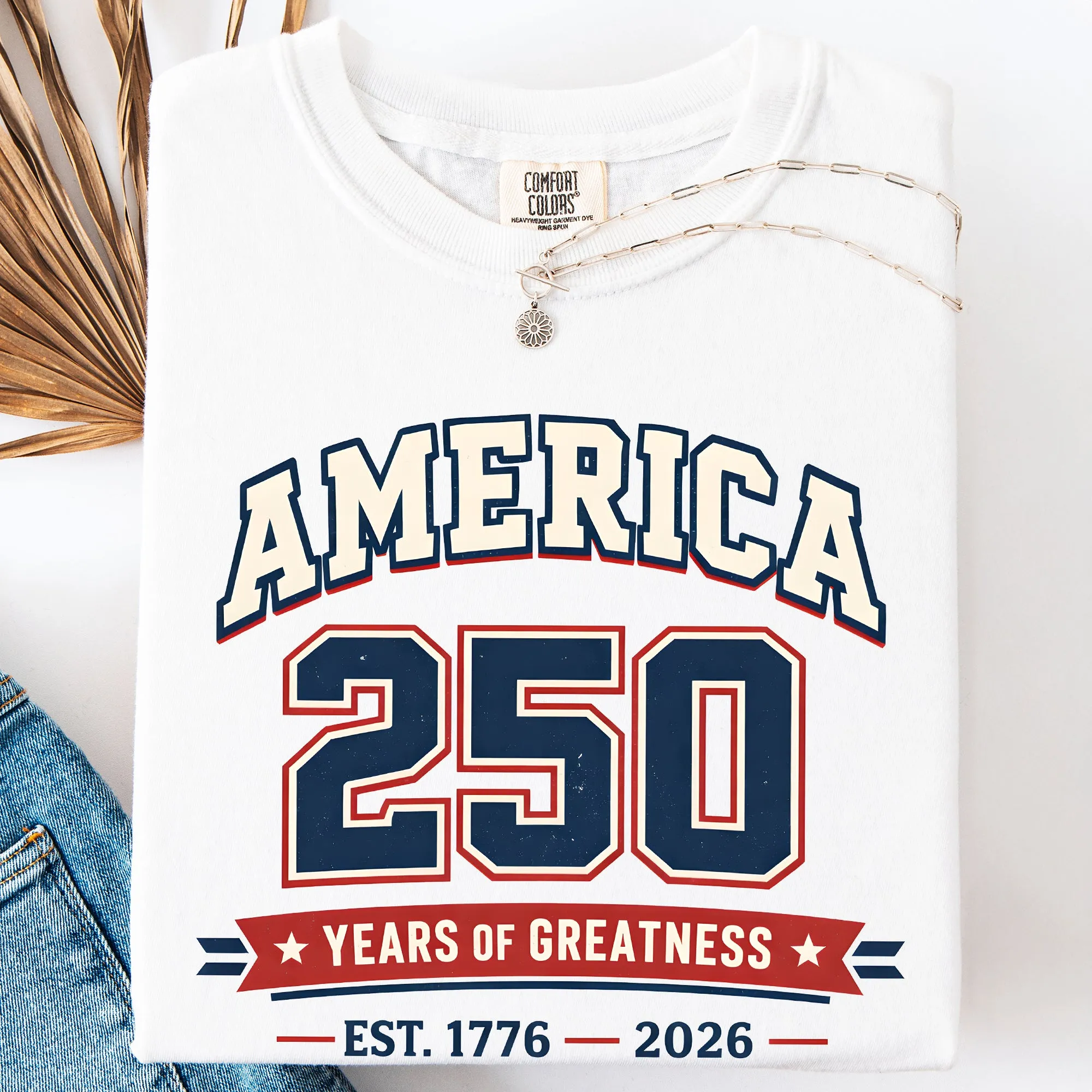 250 Years Of Greatness We The People Bow And Ribbon Tribute A Patriotic Celebration Comfort Colors Tee sold by Refinery Number One product image thumbnail 4