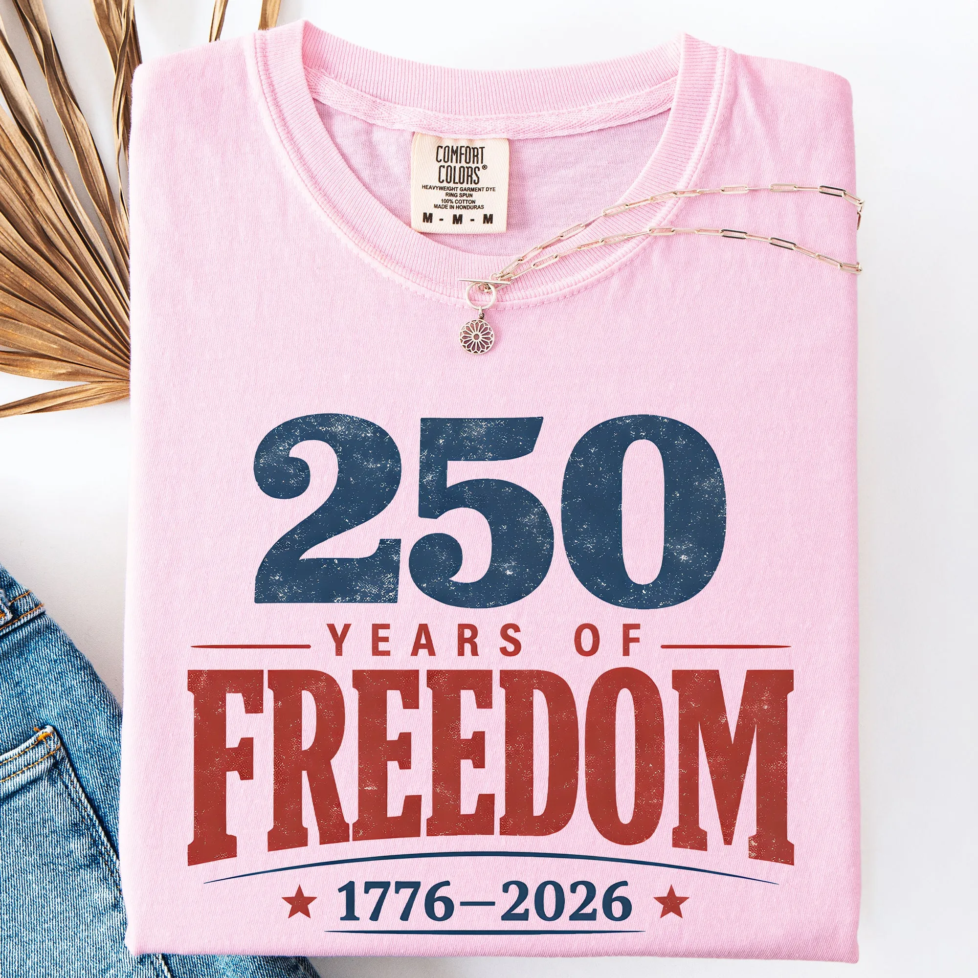250 Years of Freedom, Vintage, Patriotic, USA, America Comfort Colors T-Shirt sold by Refinery Number One