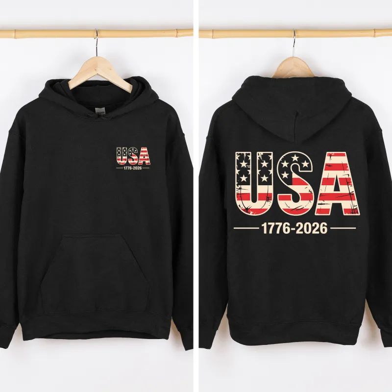 USA, US Flag, 4th of July, America, Patriotic Unisex Sweatshirt made by Refinery Number One