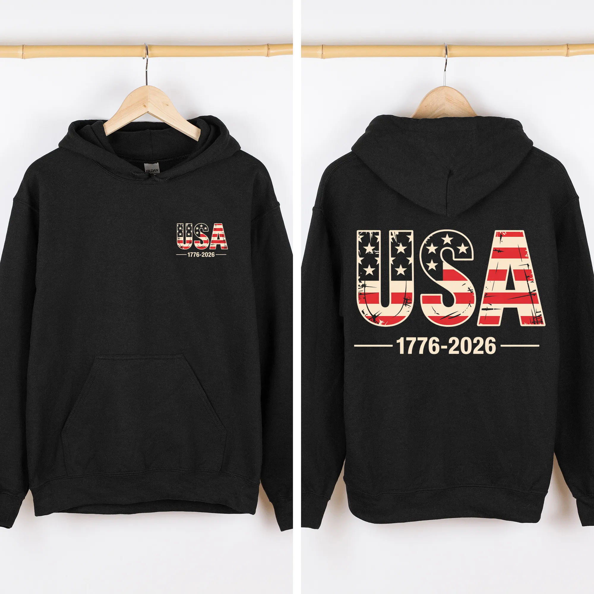 USA, US Flag, 4th of July, America, Patriotic Unisex Sweatshirt sold by Refinery Number One