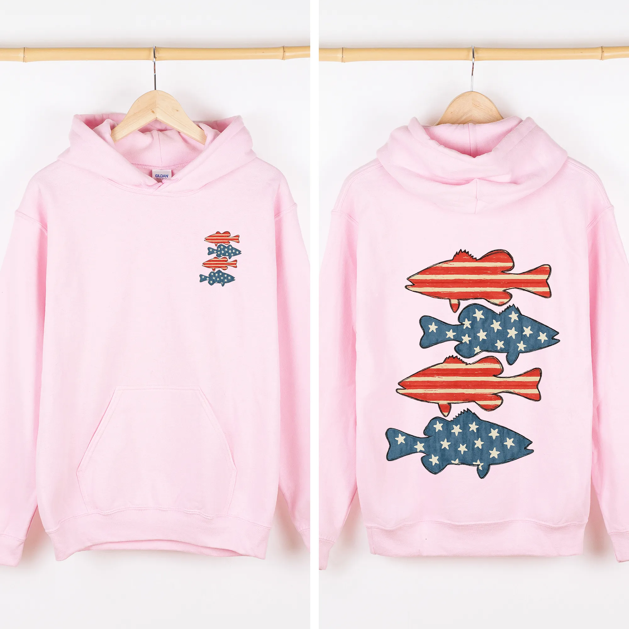 Fishing, Stars and Stripes, America, USA, 4th of July, Unisex Sweatshirt sold by Refinery Number One product image thumbnail 2