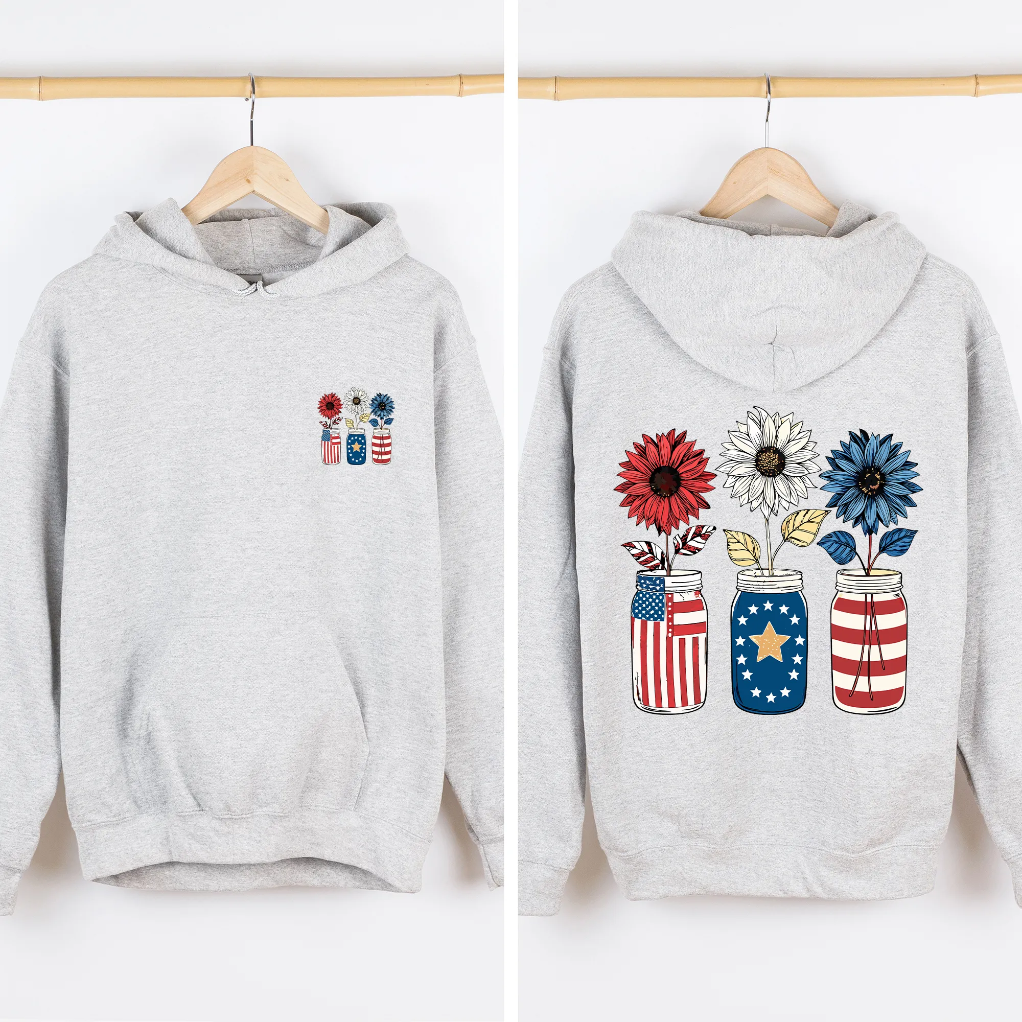 American Jars, USA, US Flag, 4th of July, Patriotic Sweatshirt sold by Refinery Number One product image thumbnail 2
