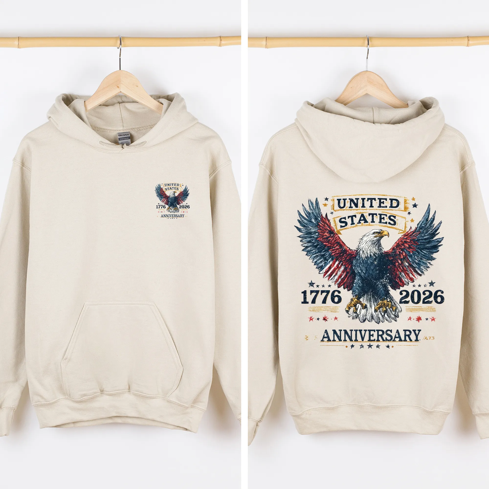 Eagle, US Anniversary, America, USA, United States, 4th of July Unisex Sweatshirt sold by Refinery Number One