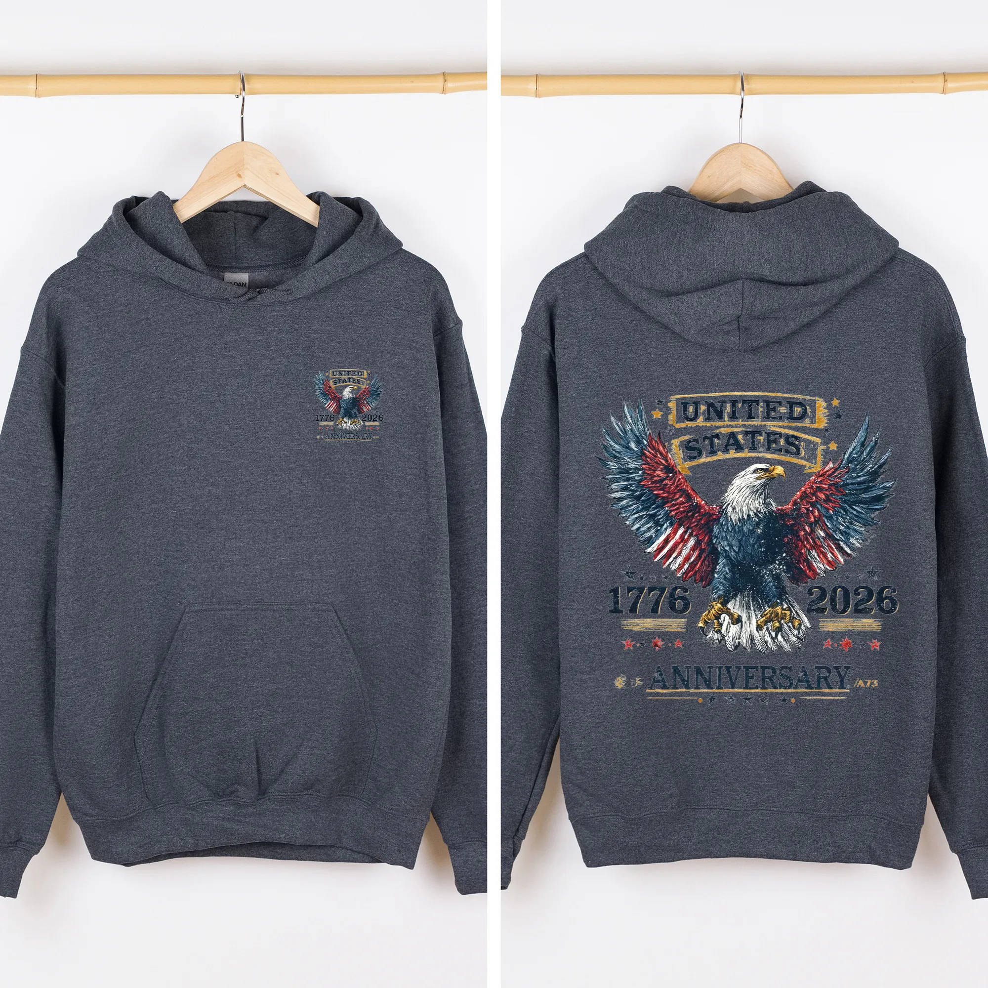 Eagle, US Anniversary, America, USA, United States, 4th of July Unisex Sweatshirt sold by Refinery Number One product image thumbnail 5