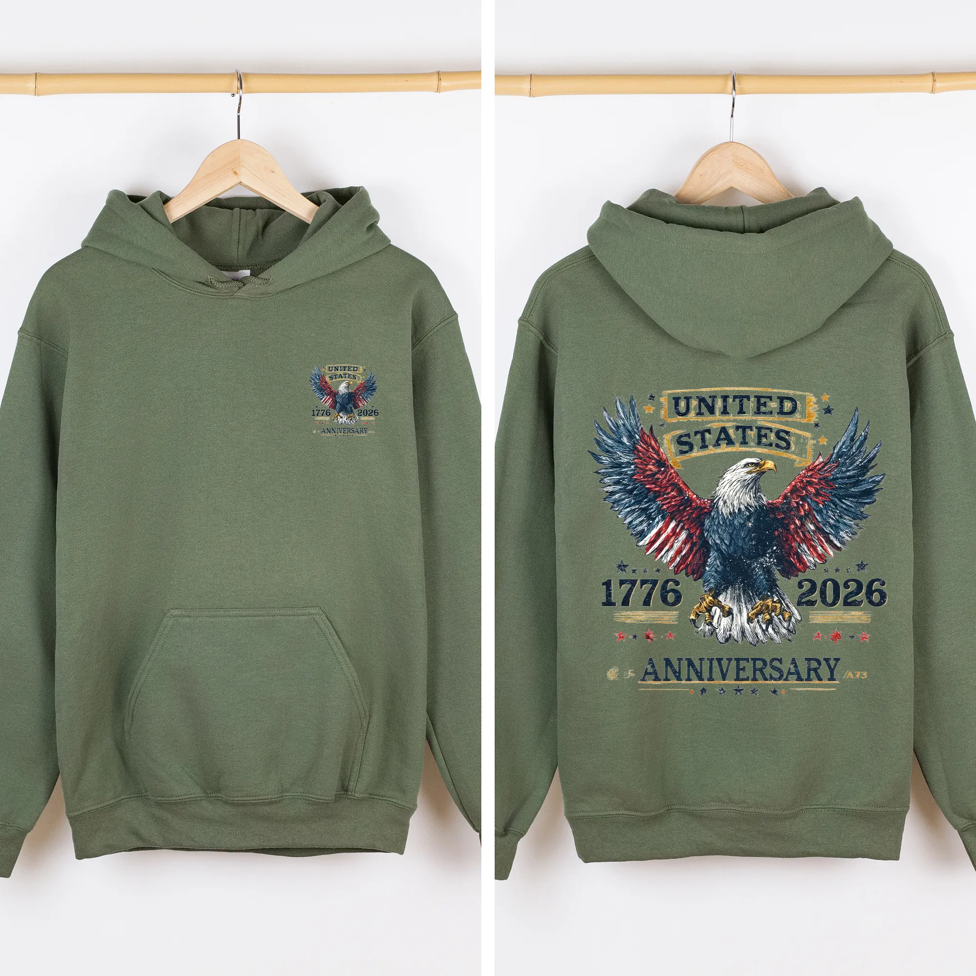 Eagle, US Anniversary, America, USA, United States, 4th of July Unisex Sweatshirt sold by Refinery Number One product image thumbnail 4