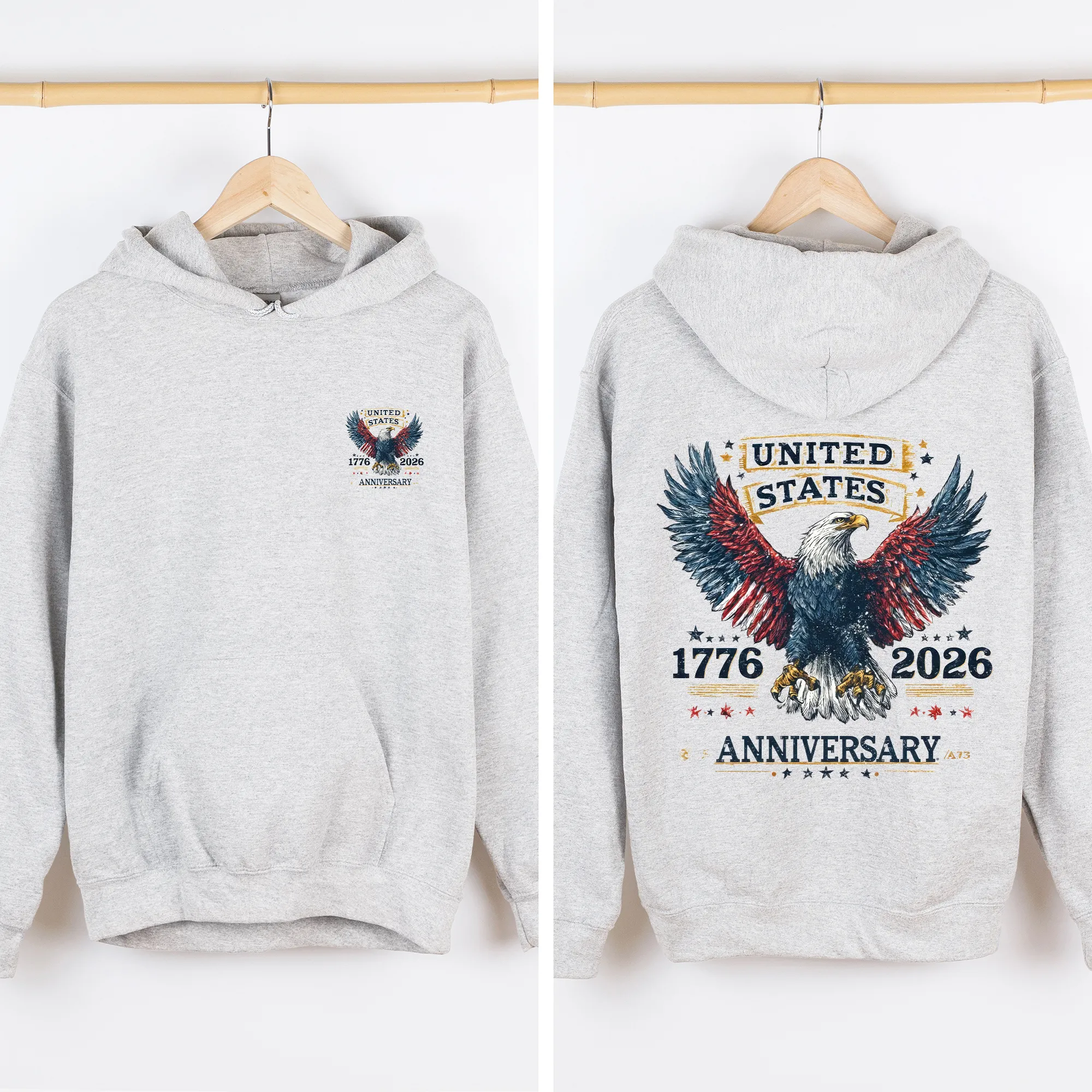 Eagle, US Anniversary, America, USA, United States, 4th of July Unisex Sweatshirt sold by Refinery Number One product image thumbnail 2
