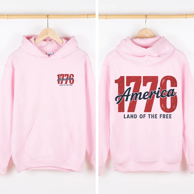 1776, Land of the Free, Unisex, America, USA,4th of July Sweatshirt made by Refinery Number One