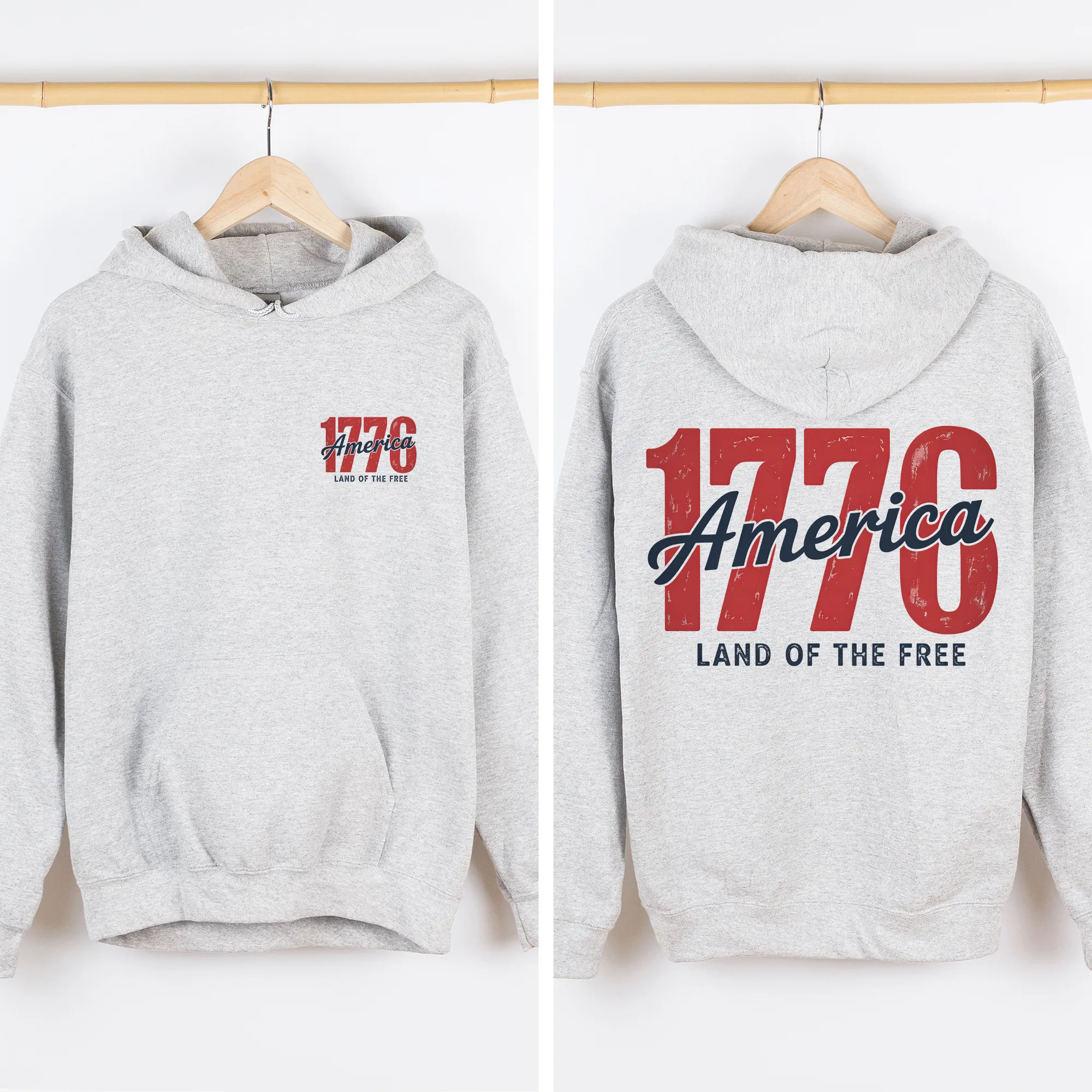 1776, Land of the Free, Unisex, America, USA,4th of July Sweatshirt sold by Refinery Number One product image thumbnail 3