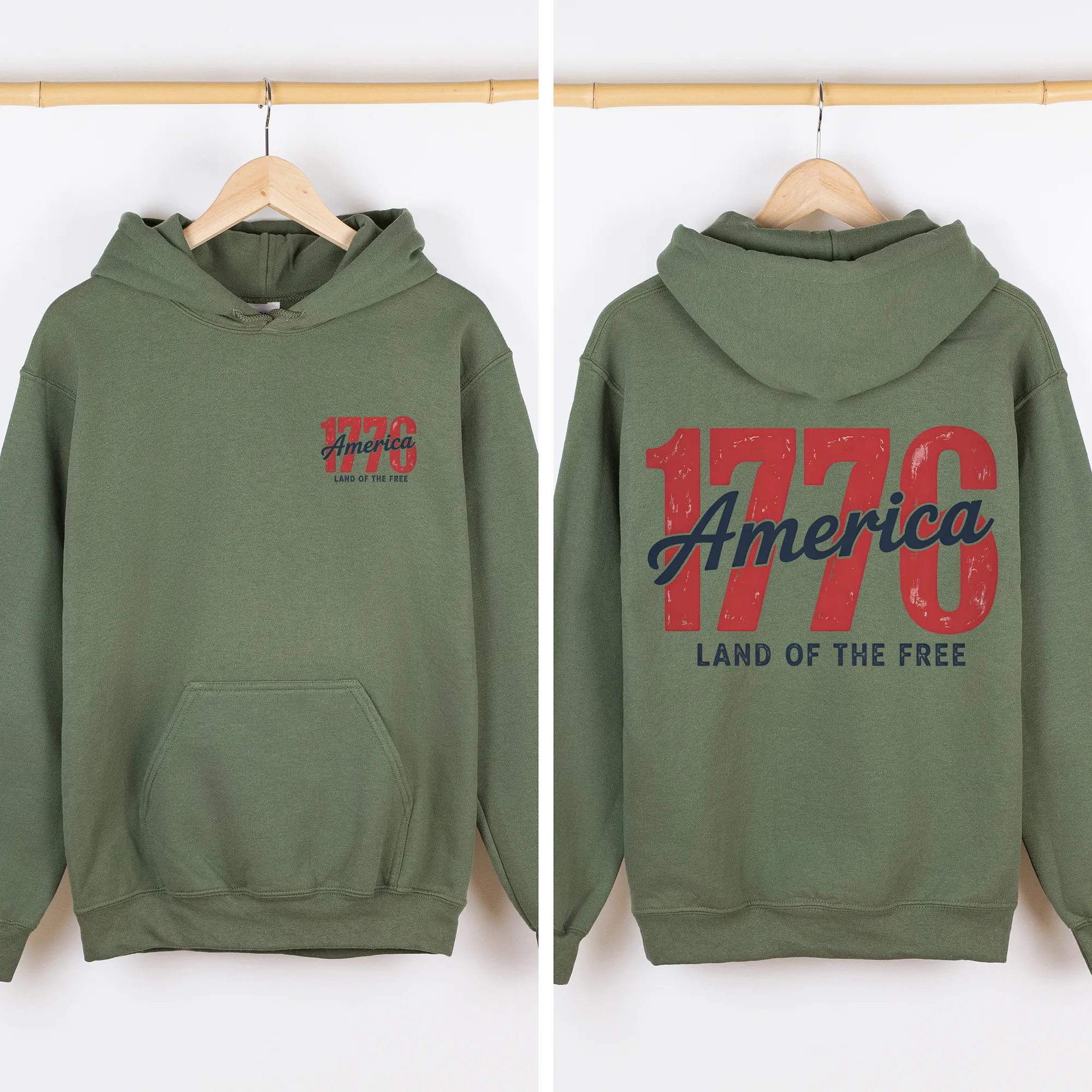 1776, Land of the Free, Unisex, America, USA,4th of July Sweatshirt sold by Refinery Number One product image thumbnail 2
