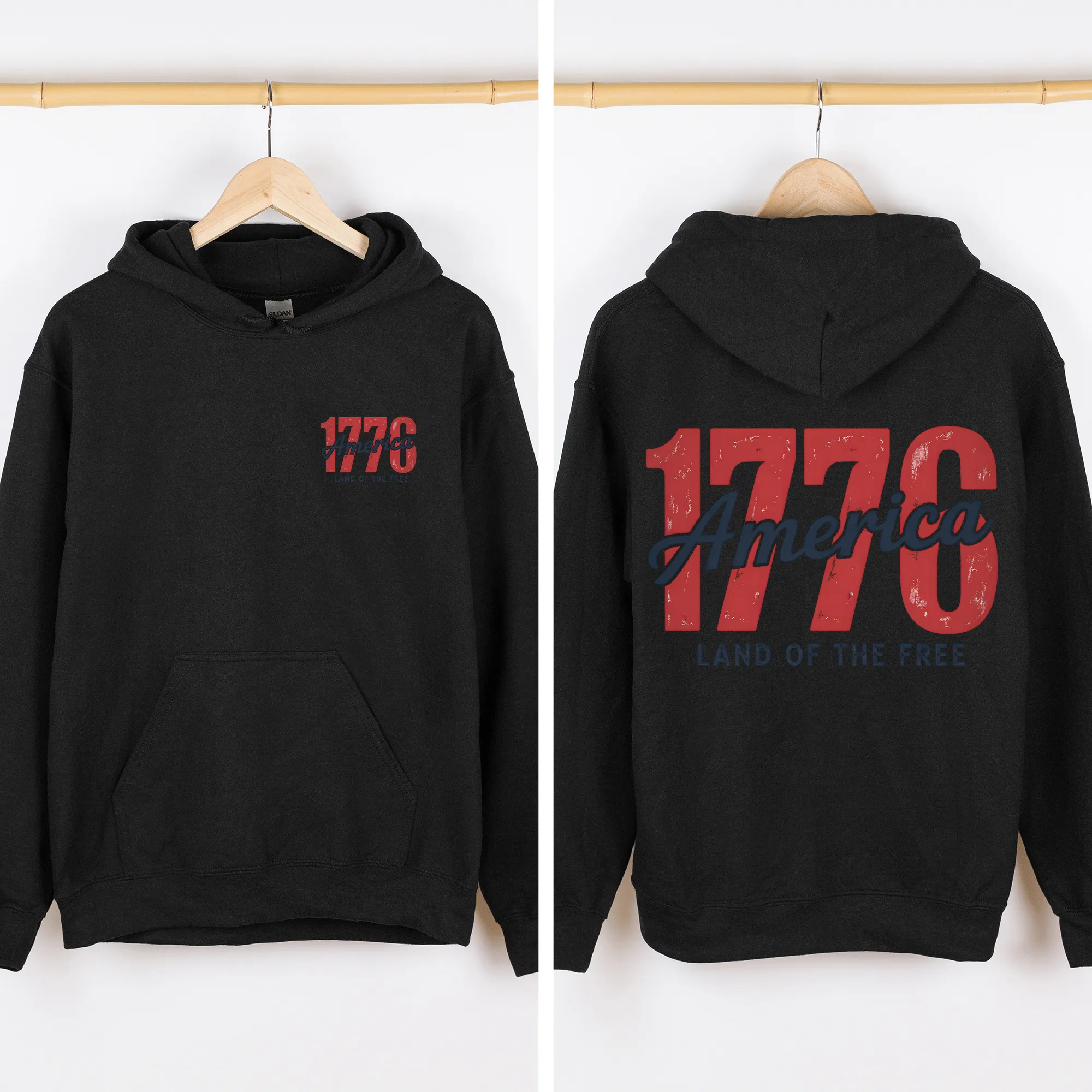 1776, Land of the Free, Unisex, America, USA,4th of July Sweatshirt sold by Refinery Number One product image thumbnail 5