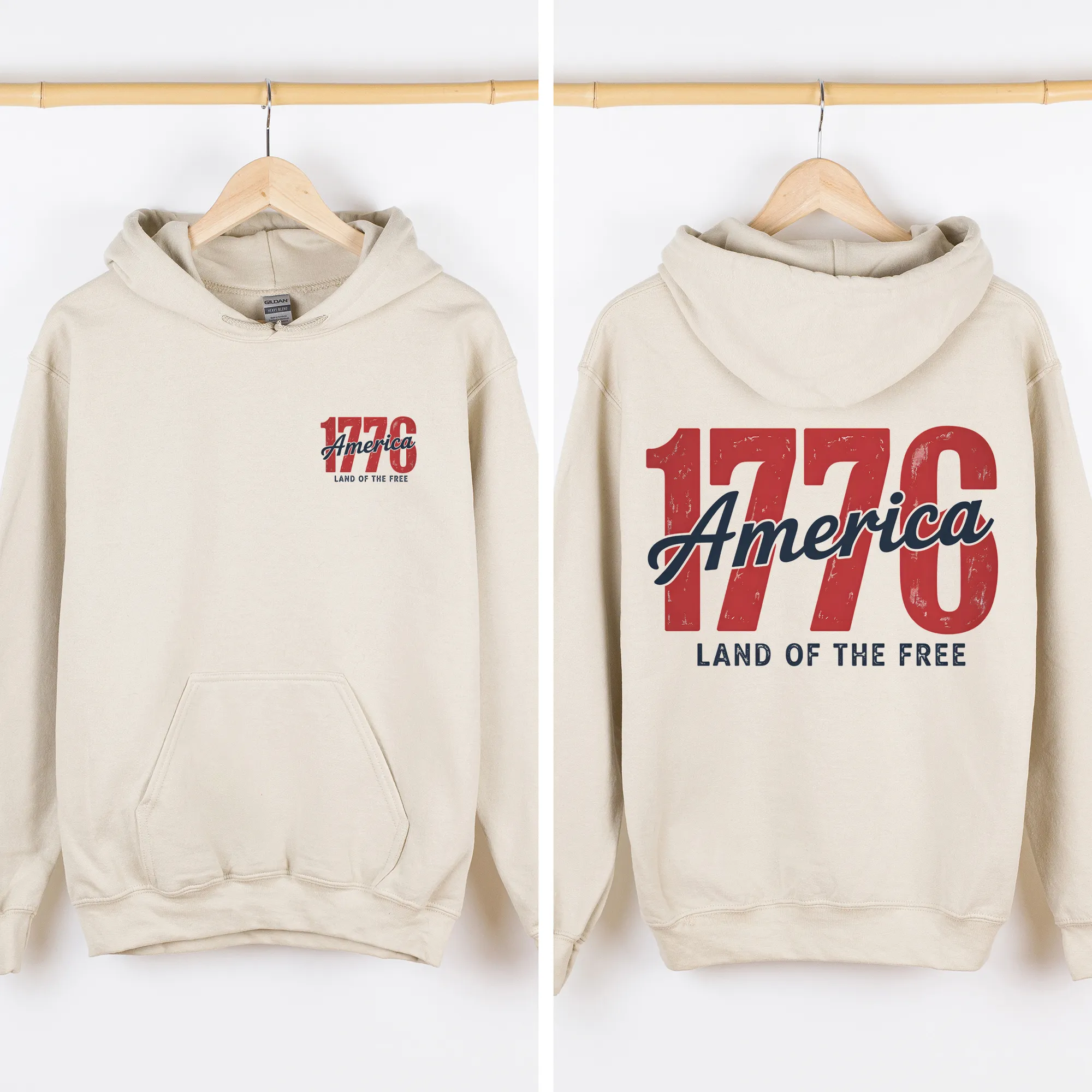 1776, Land of the Free, Unisex, America, USA,4th of July Sweatshirt sold by Refinery Number One product image thumbnail 4