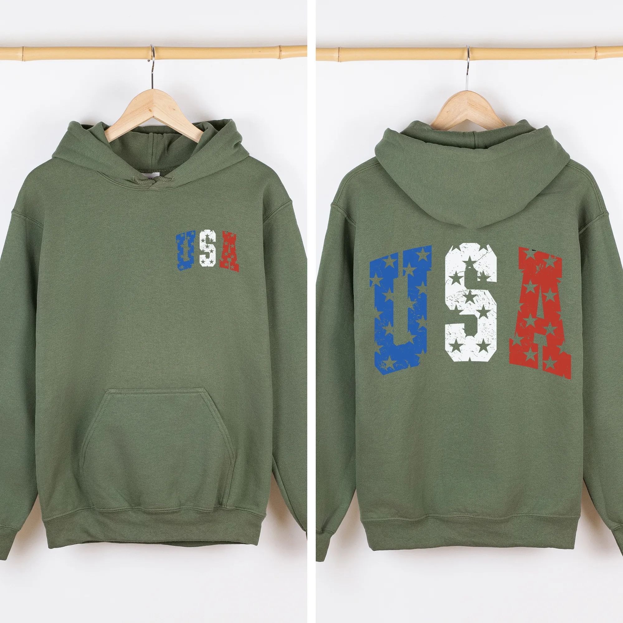USA, Stars, America, 4th of July, Unisex Sweatshirt sold by Refinery Number One product image thumbnail 3
