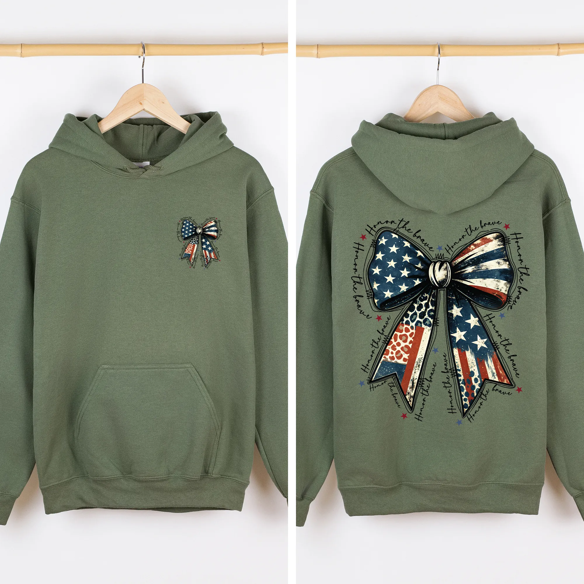 Patriotic Bow, USA Flag, America, 4th of July, Cute Sweatshirt sold by Refinery Number One product image thumbnail 4