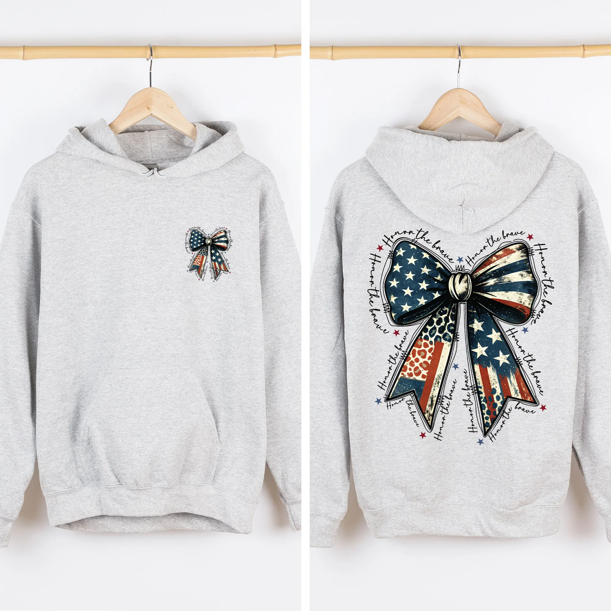 Patriotic Bow, USA Flag, America, 4th of July, Cute Sweatshirt sold by Refinery Number One product image thumbnail 2