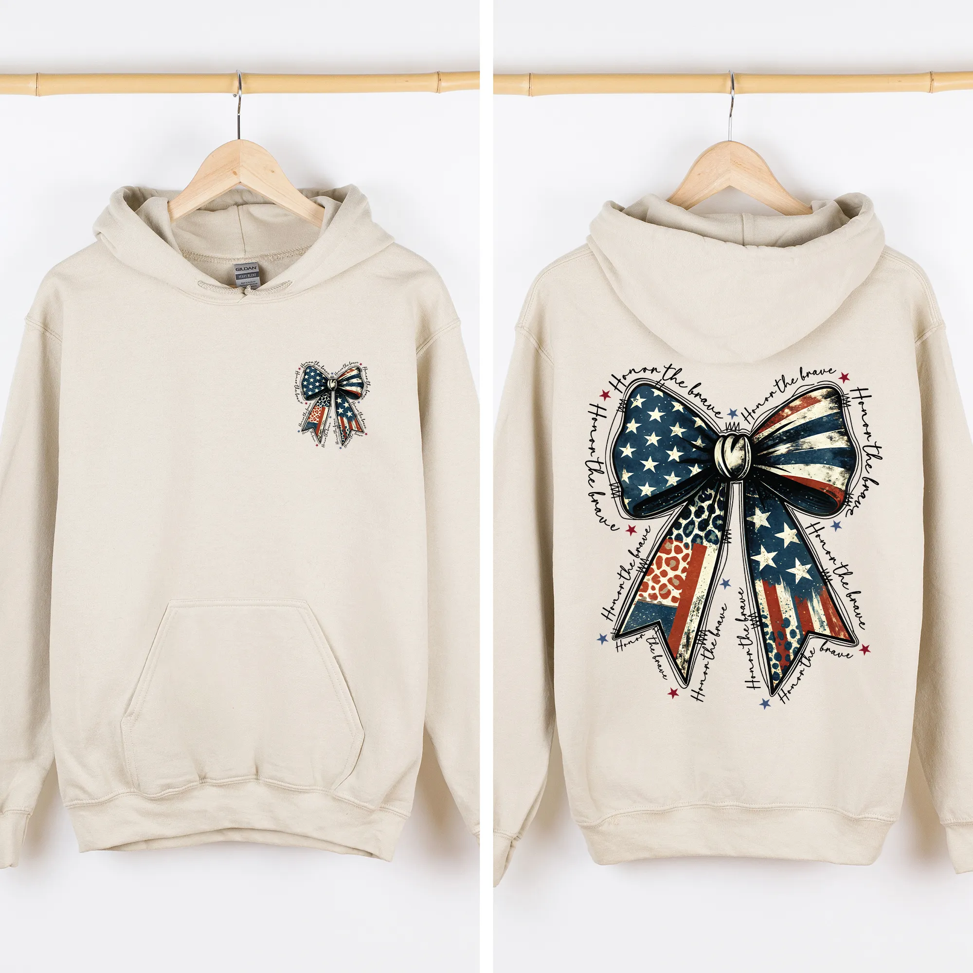 Patriotic Bow, USA Flag, America, 4th of July, Cute Sweatshirt sold by Refinery Number One