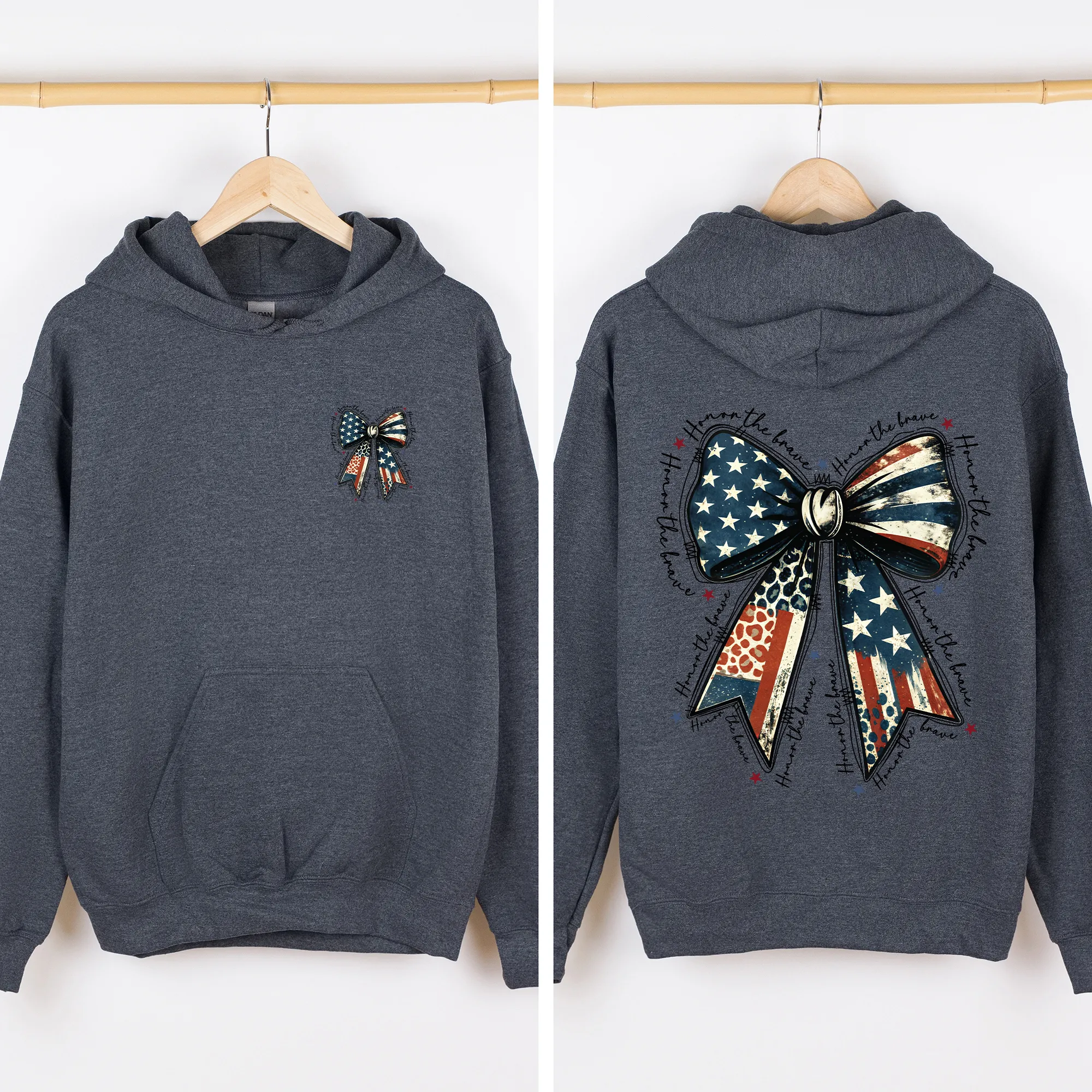 Patriotic Bow, USA Flag, America, 4th of July, Cute Sweatshirt sold by Refinery Number One product image thumbnail 5