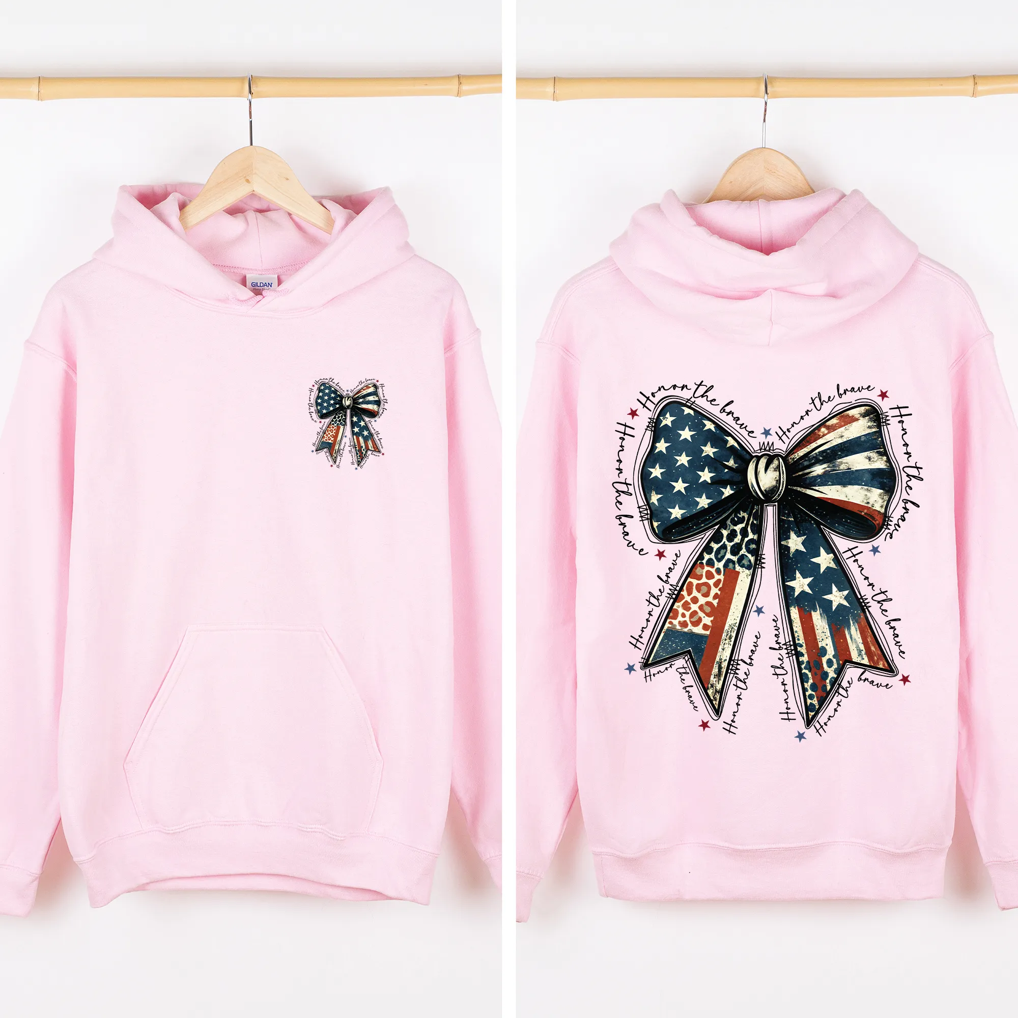 Patriotic Bow, USA Flag, America, 4th of July, Cute Sweatshirt sold by Refinery Number One product image thumbnail 3