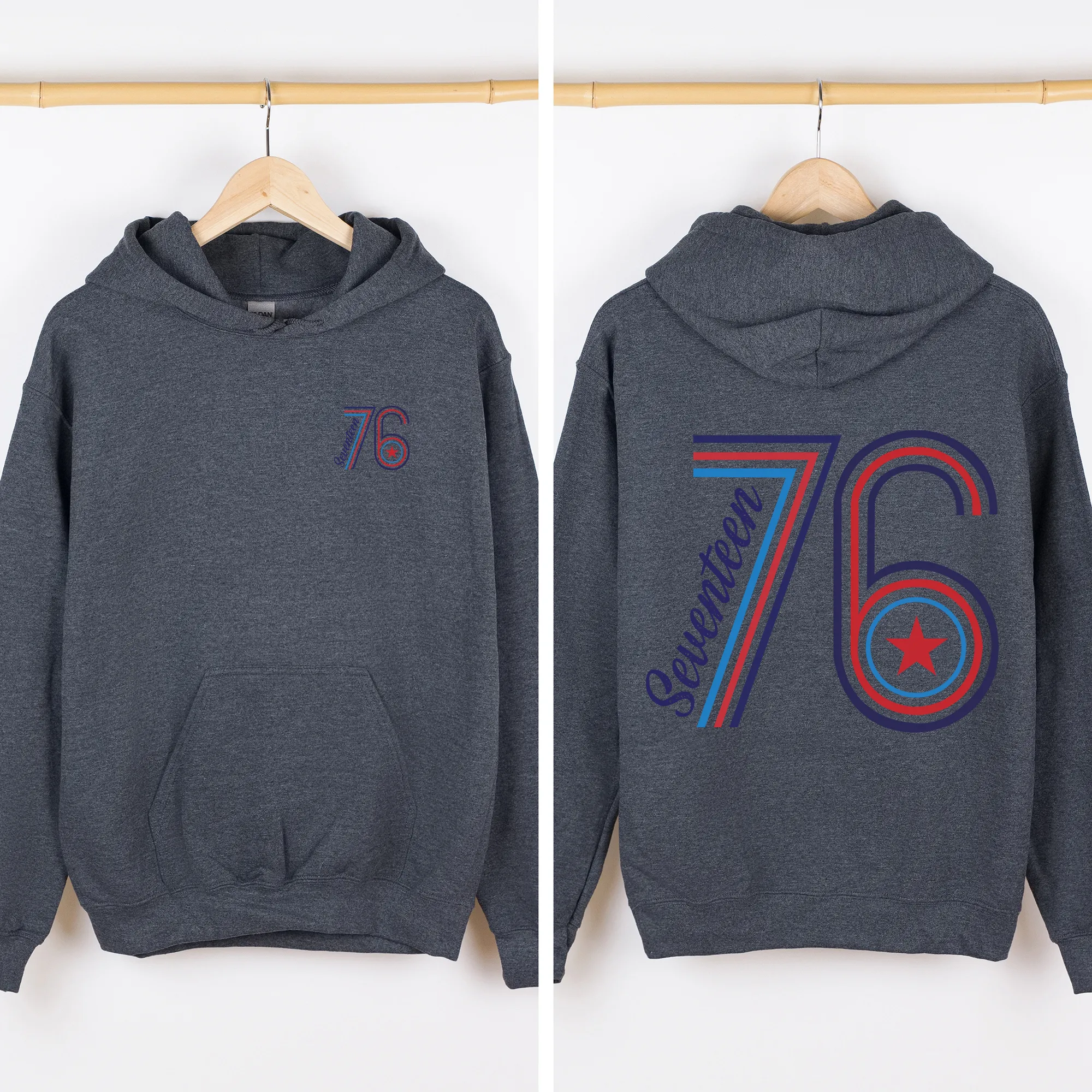 Seventeen 76, America, USA,4th of July, Unisex Sweatshirt sold by Refinery Number One product image thumbnail 5