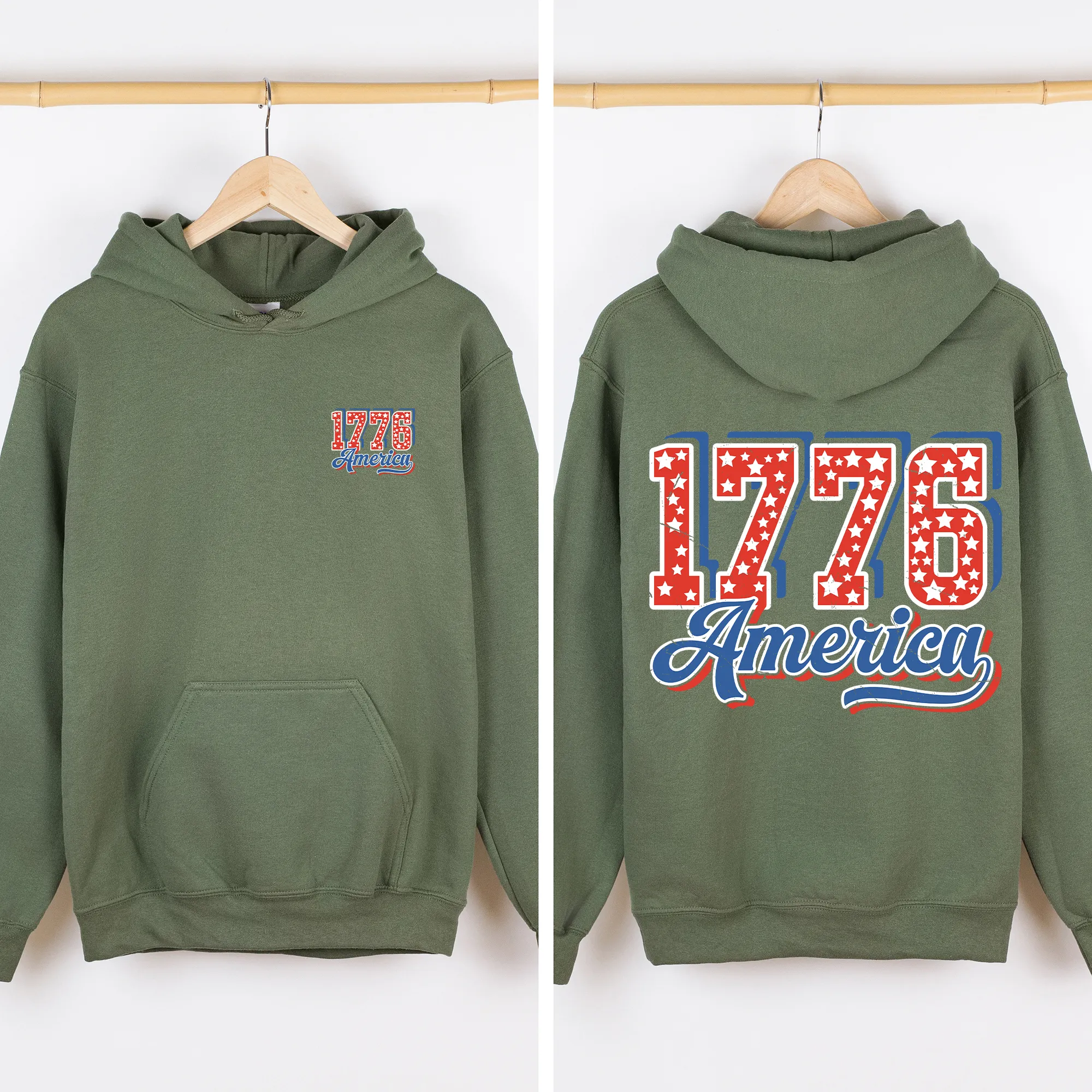 1776 America, US, 4th of July, USA, Patriotic, Unisex Sweatshirt sold by Refinery Number One product image thumbnail 4