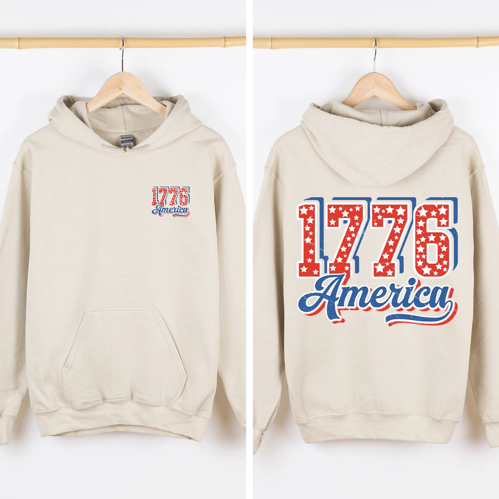 1776 America, US, 4th of July, USA, Patriotic, Unisex Sweatshirt sold by Refinery Number One product image thumbnail 3