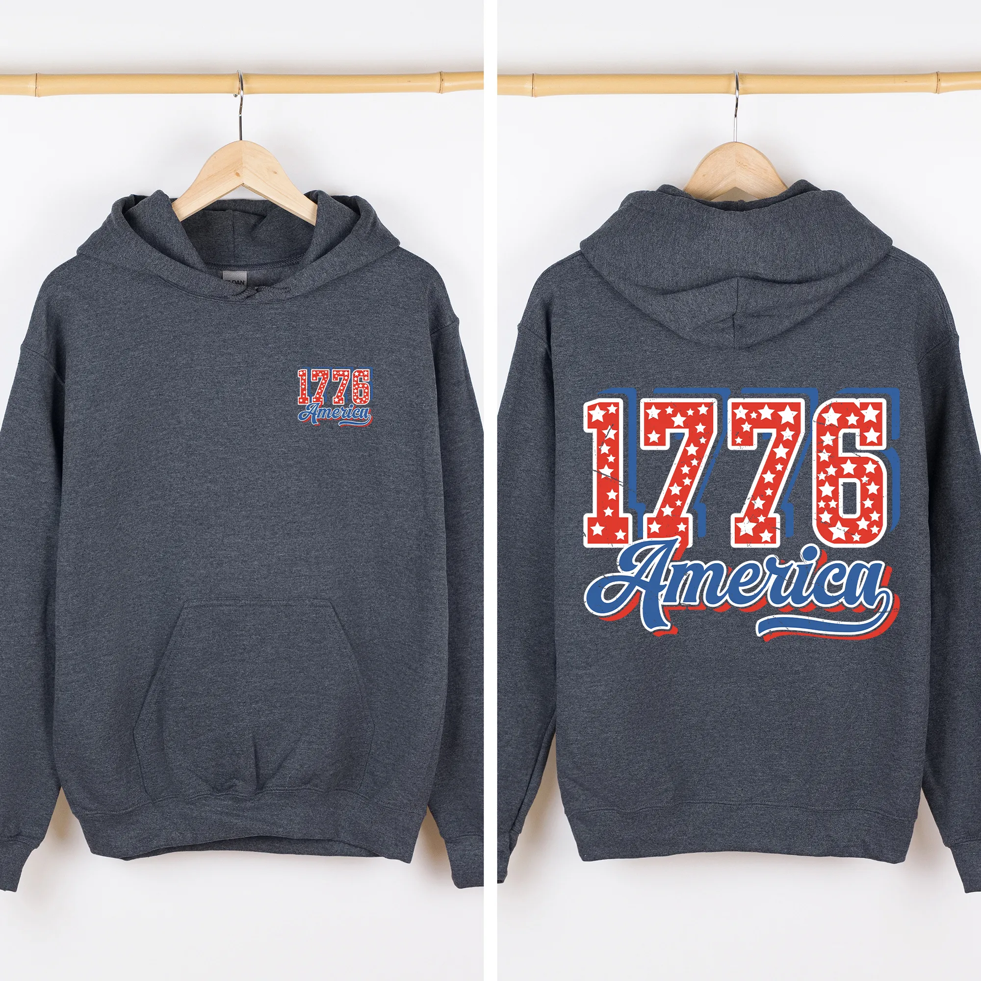 1776 America, US, 4th of July, USA, Patriotic, Unisex Sweatshirt sold by Refinery Number One product image thumbnail 5