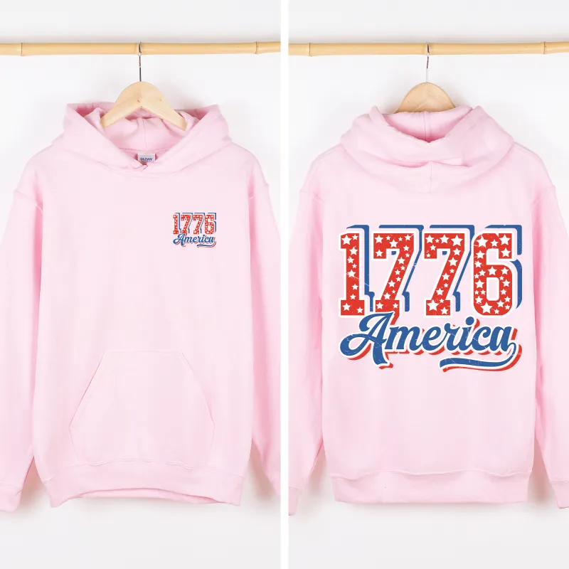 1776 America, US, 4th of July, USA, Patriotic, Unisex Sweatshirt made by Refinery Number One