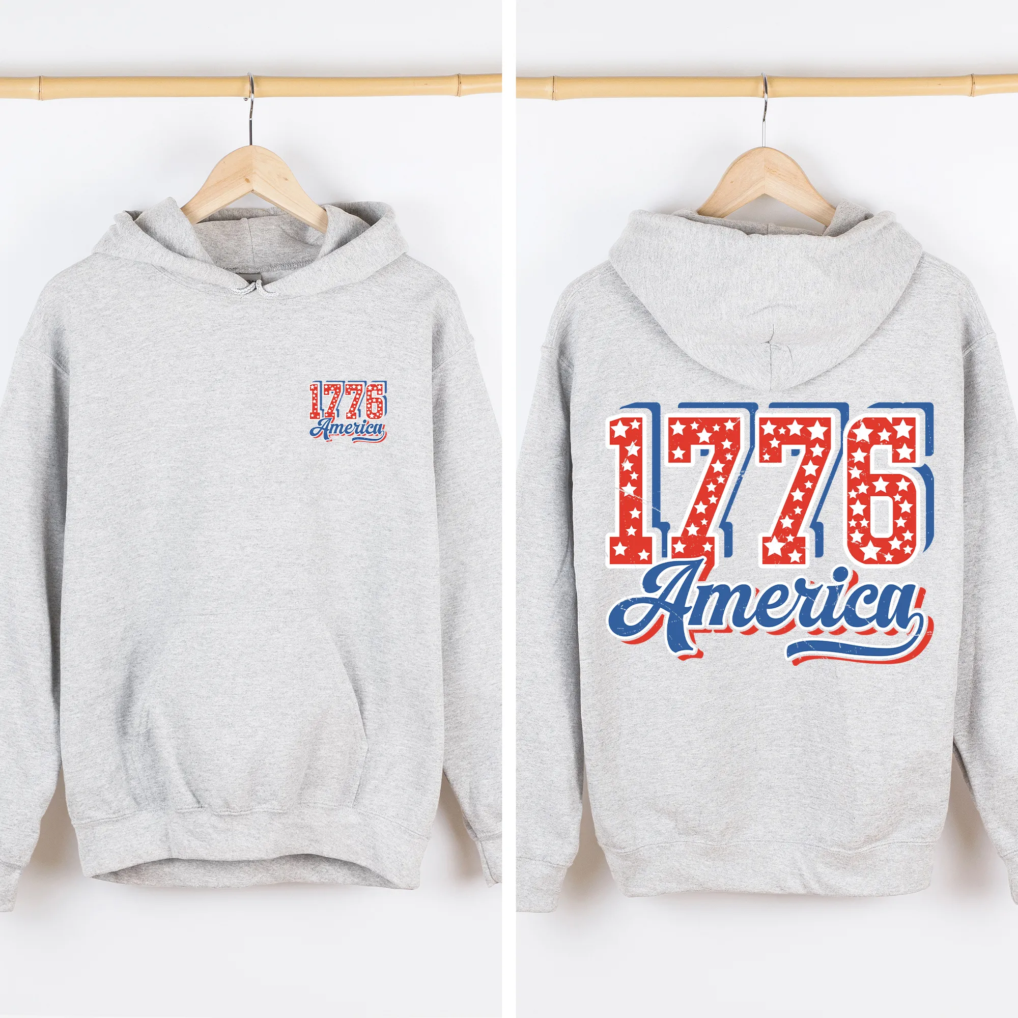 1776 America, US, 4th of July, USA, Patriotic, Unisex Sweatshirt sold by Refinery Number One product image thumbnail 2