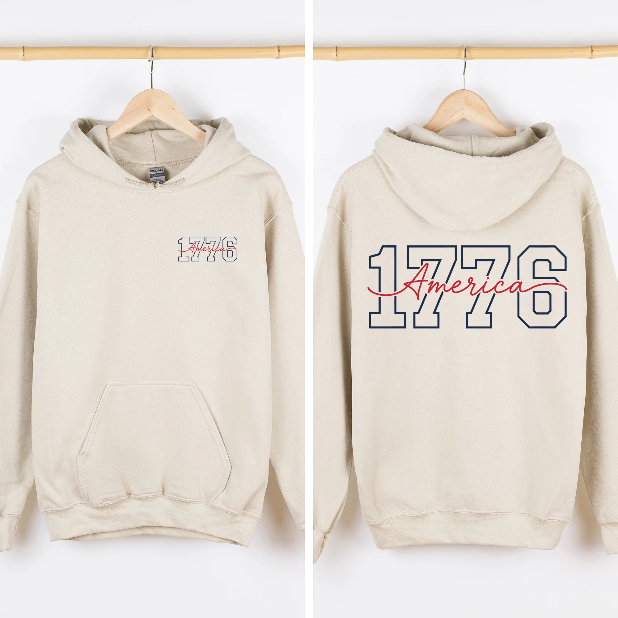 1776, America, 4th of July, USA, Unisex, Patriotic Sweatshirt sold by Refinery Number One product image thumbnail 3
