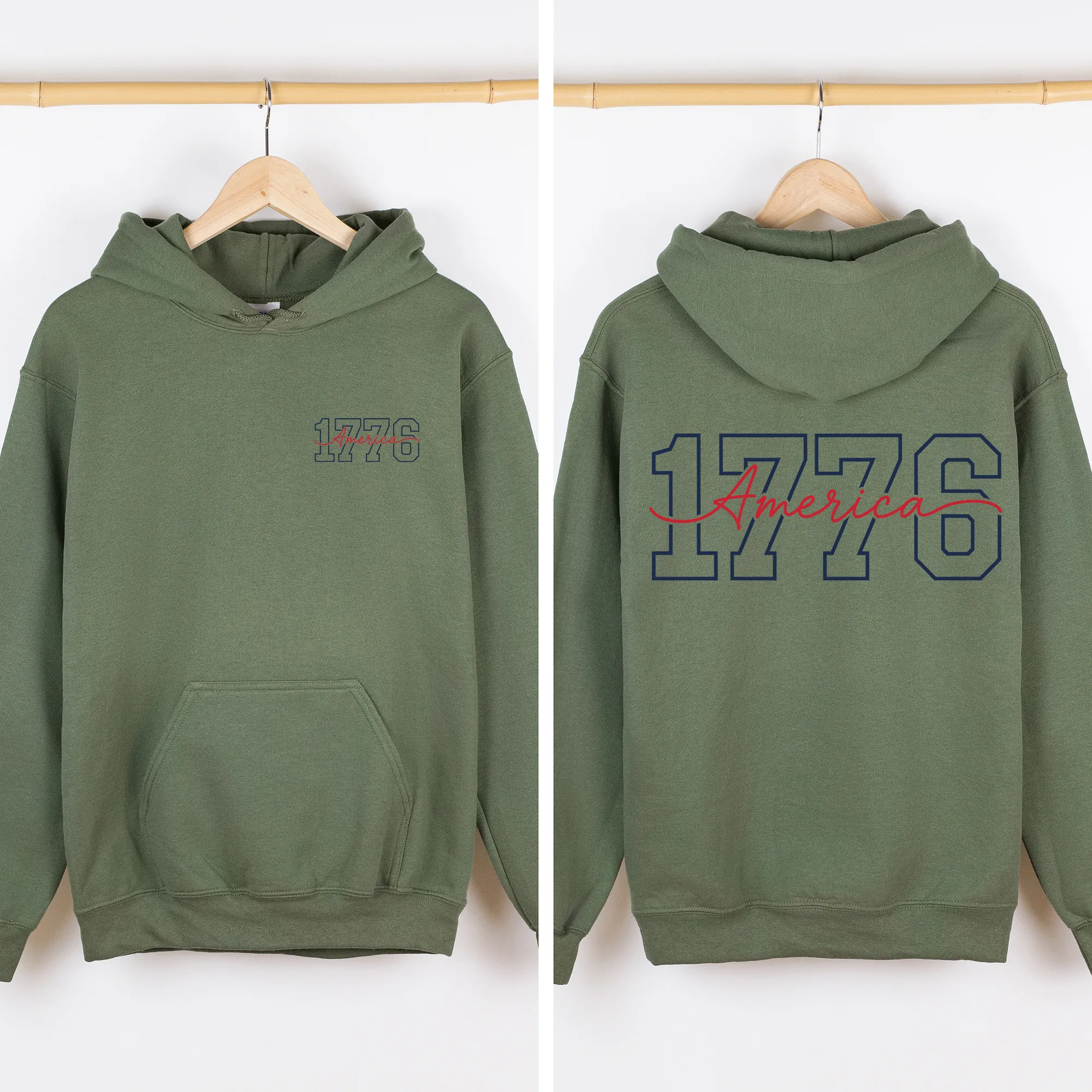 1776, America, 4th of July, USA, Unisex, Patriotic Sweatshirt sold by Refinery Number One product image thumbnail 4
