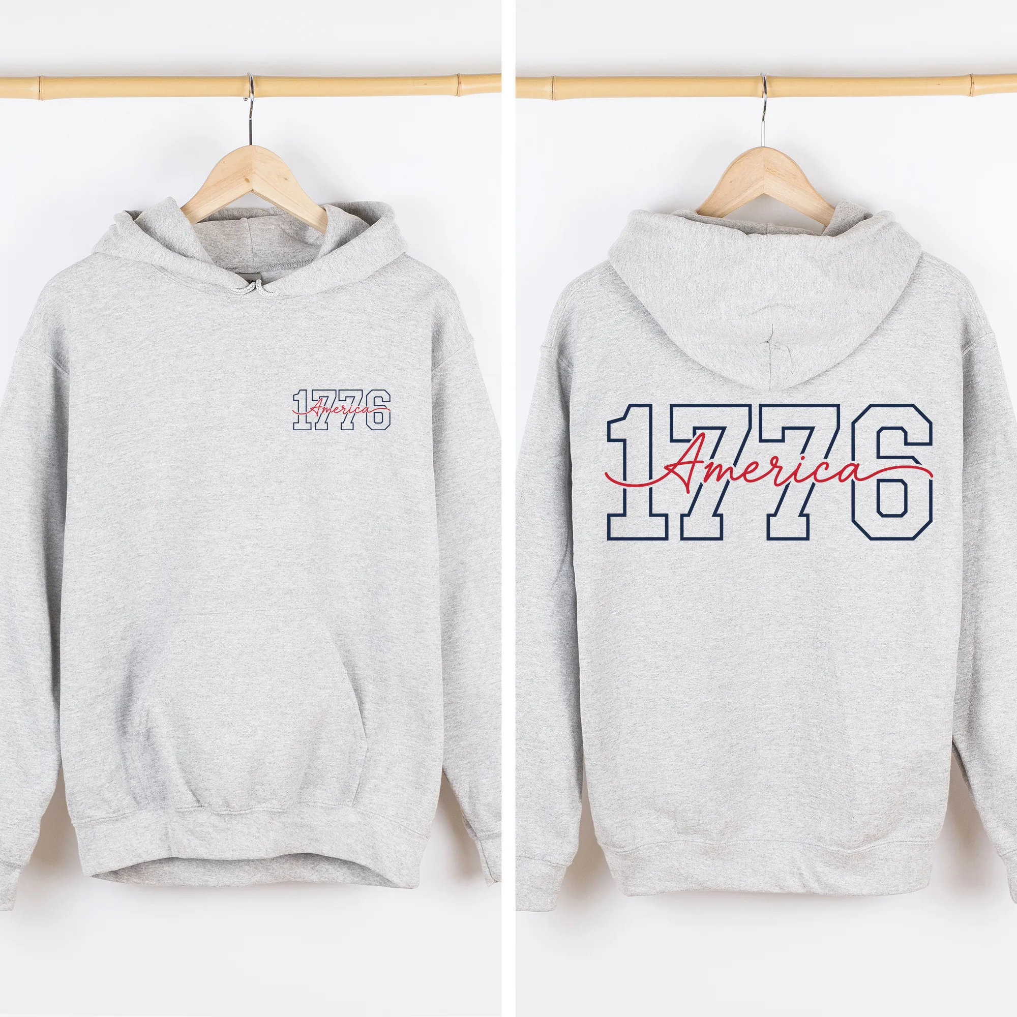 1776, America, 4th of July, USA, Unisex, Patriotic Sweatshirt sold by Refinery Number One