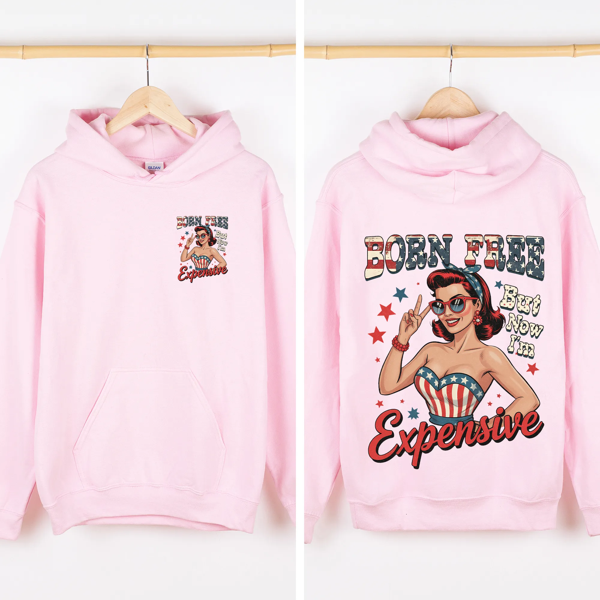 Born Free, But Now I'm Expensive, American Girl, 4th of July Sweatshirt sold by Refinery Number One