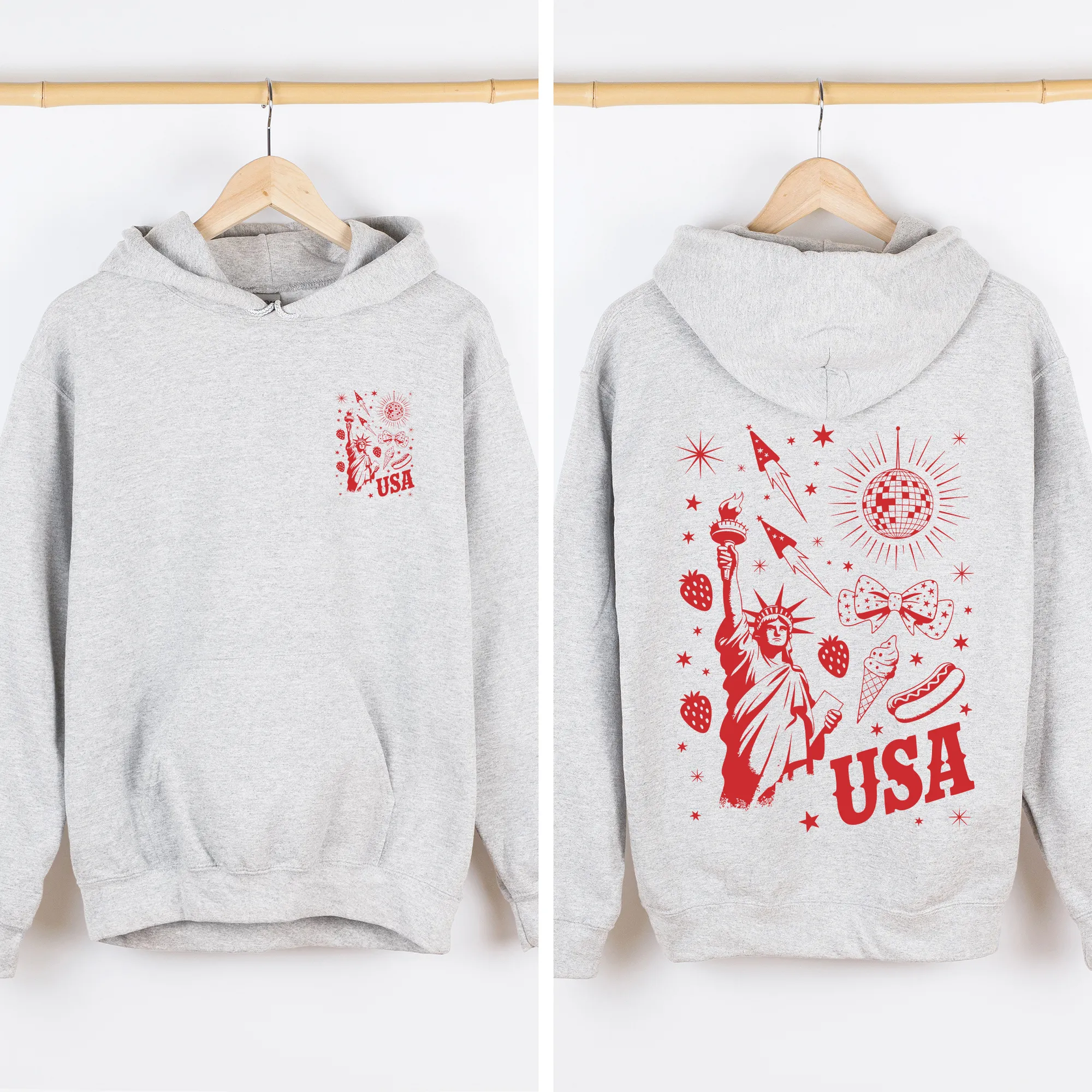 USA, Doodles, America, 4th of July, America Sweatshirt sold by Refinery Number One product image thumbnail 2