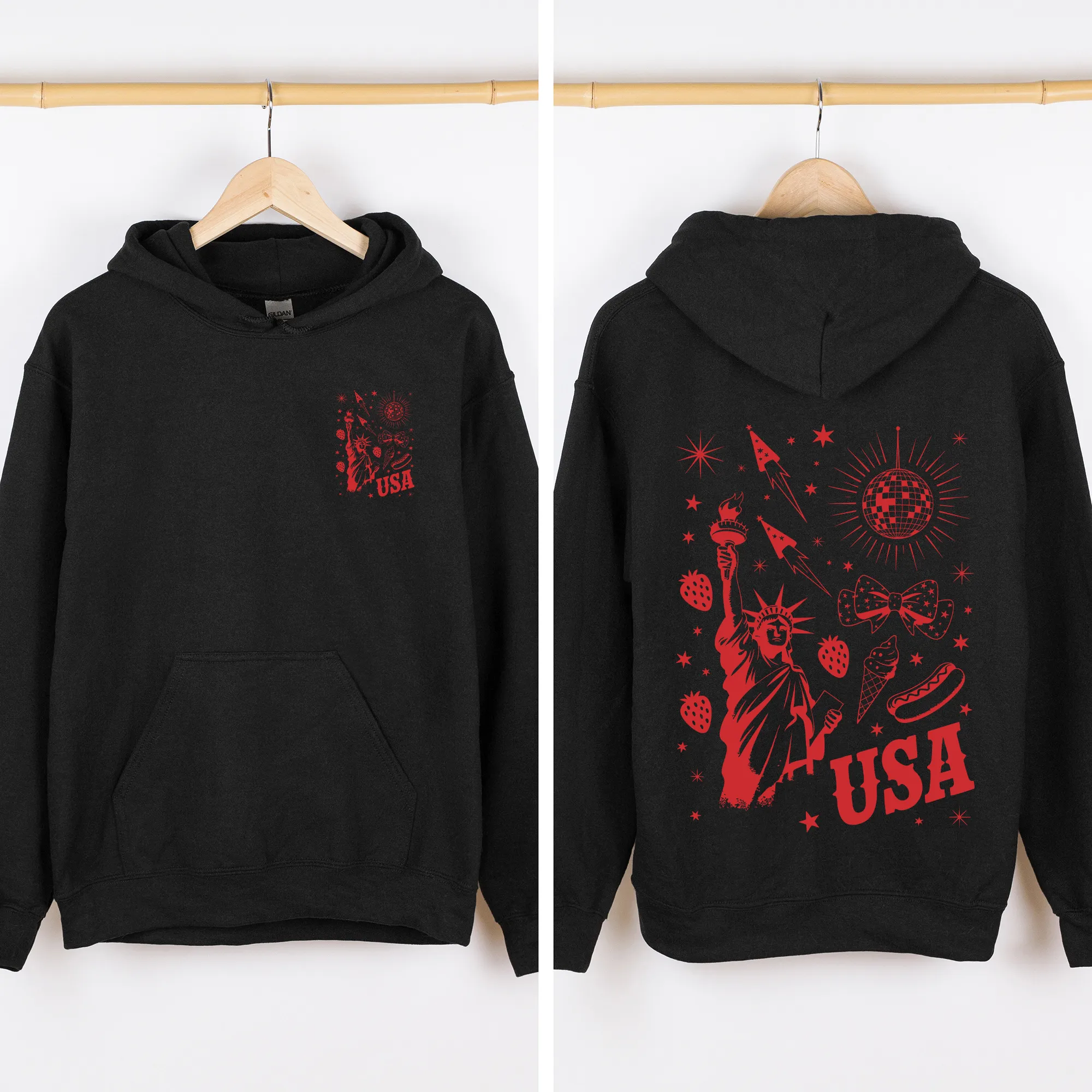 USA, Doodles, America, 4th of July, America Sweatshirt sold by Refinery Number One product image thumbnail 4