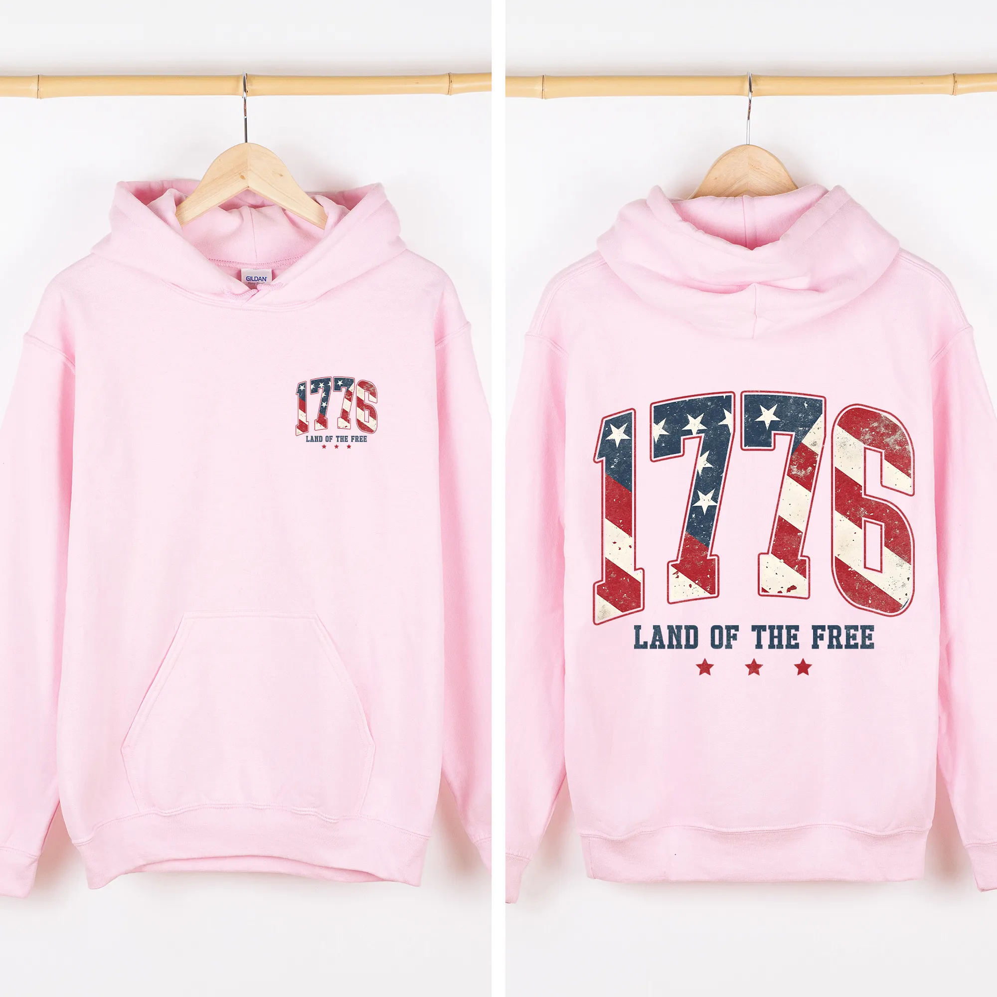 1776, Land Of The Free, USA, America, 4th of July, US Flag Sweatshirt sold by Refinery Number One product image thumbnail 3