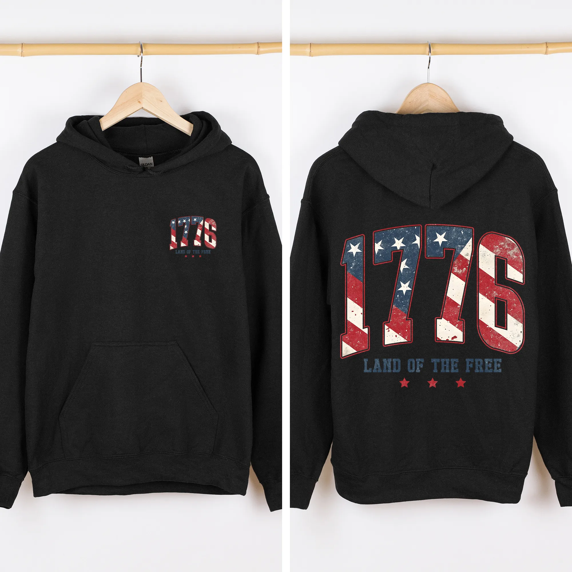 1776, Land Of The Free, USA, America, 4th of July, US Flag Sweatshirt sold by Refinery Number One product image thumbnail 5
