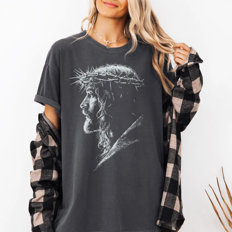 Jesus Silhouette, Faith Apparel, Gospel, Christian Comfort Colors T-Shirt made by Refinery Number One