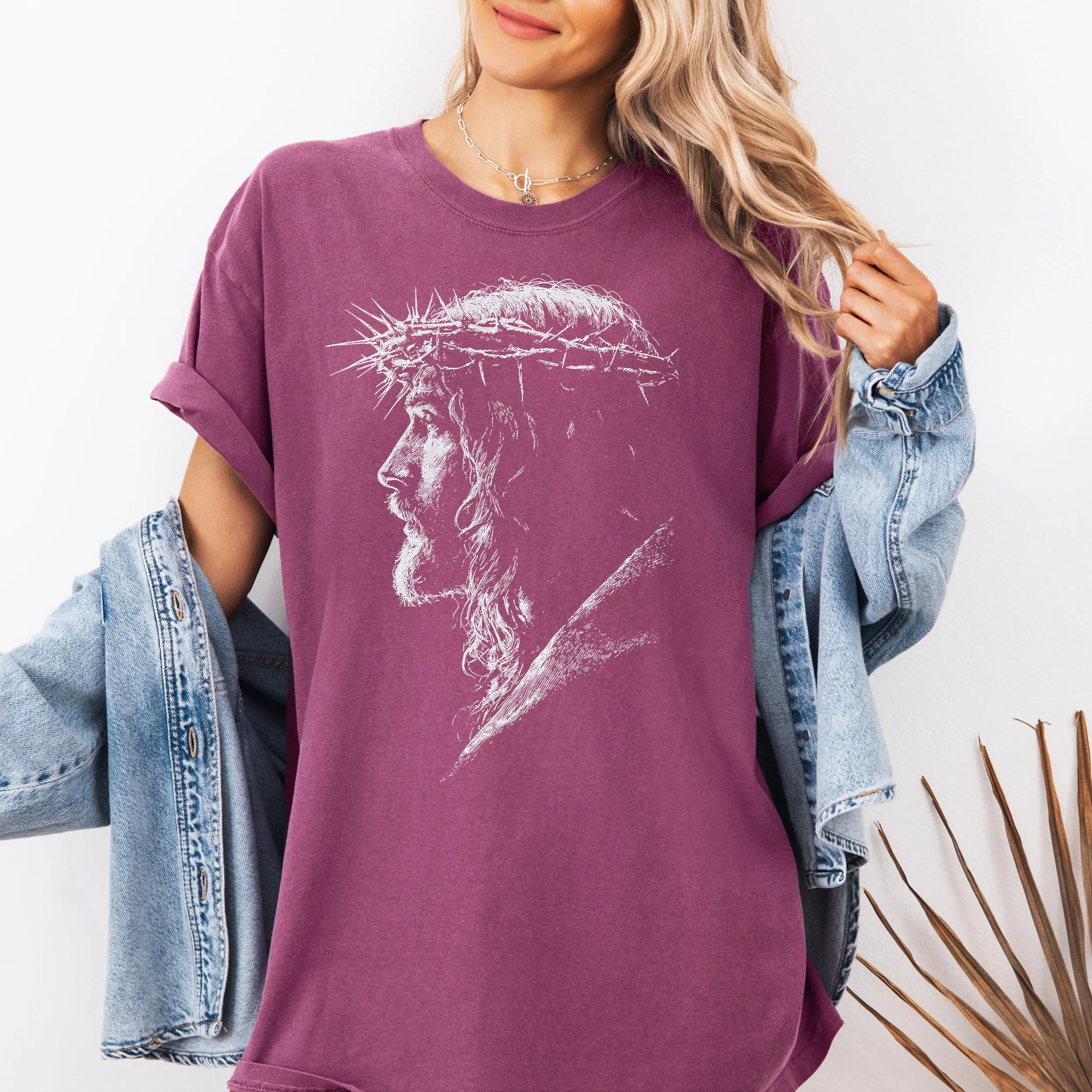 Jesus Silhouette, Faith Apparel, Gospel, Christian Comfort Colors T-Shirt sold by Refinery Number One product image thumbnail 4