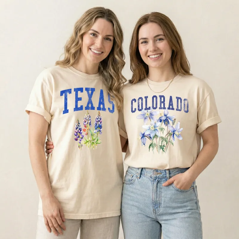 State Flower Comfort Colors Tee | All 50 States Available made by Refinery Number One