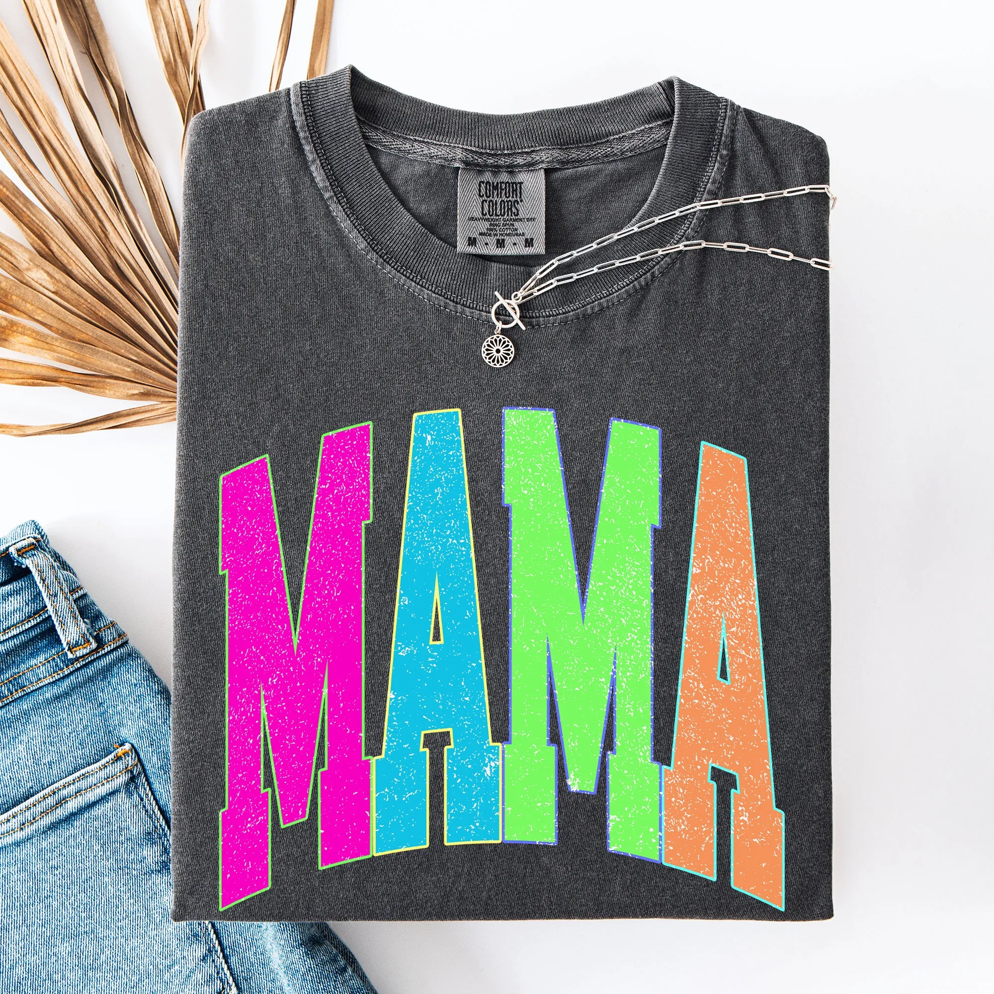 Mama, Vintage Colorful, Varsity Design, Mother's Day Comfort Colors T-Shirt sold by Refinery Number One product image thumbnail 2