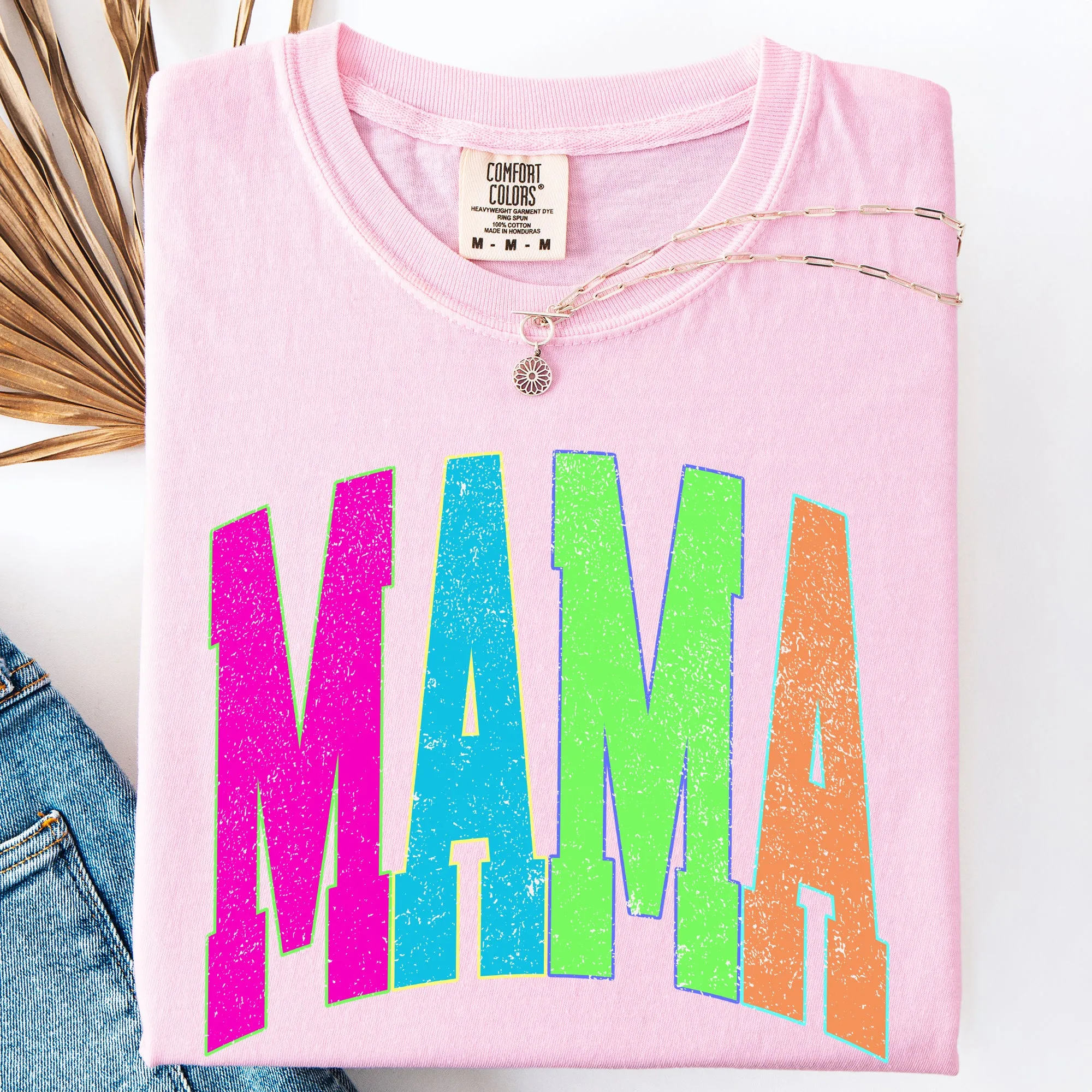 Mama, Vintage Colorful, Varsity Design, Mother's Day Comfort Colors T-Shirt sold by Refinery Number One product image thumbnail 3